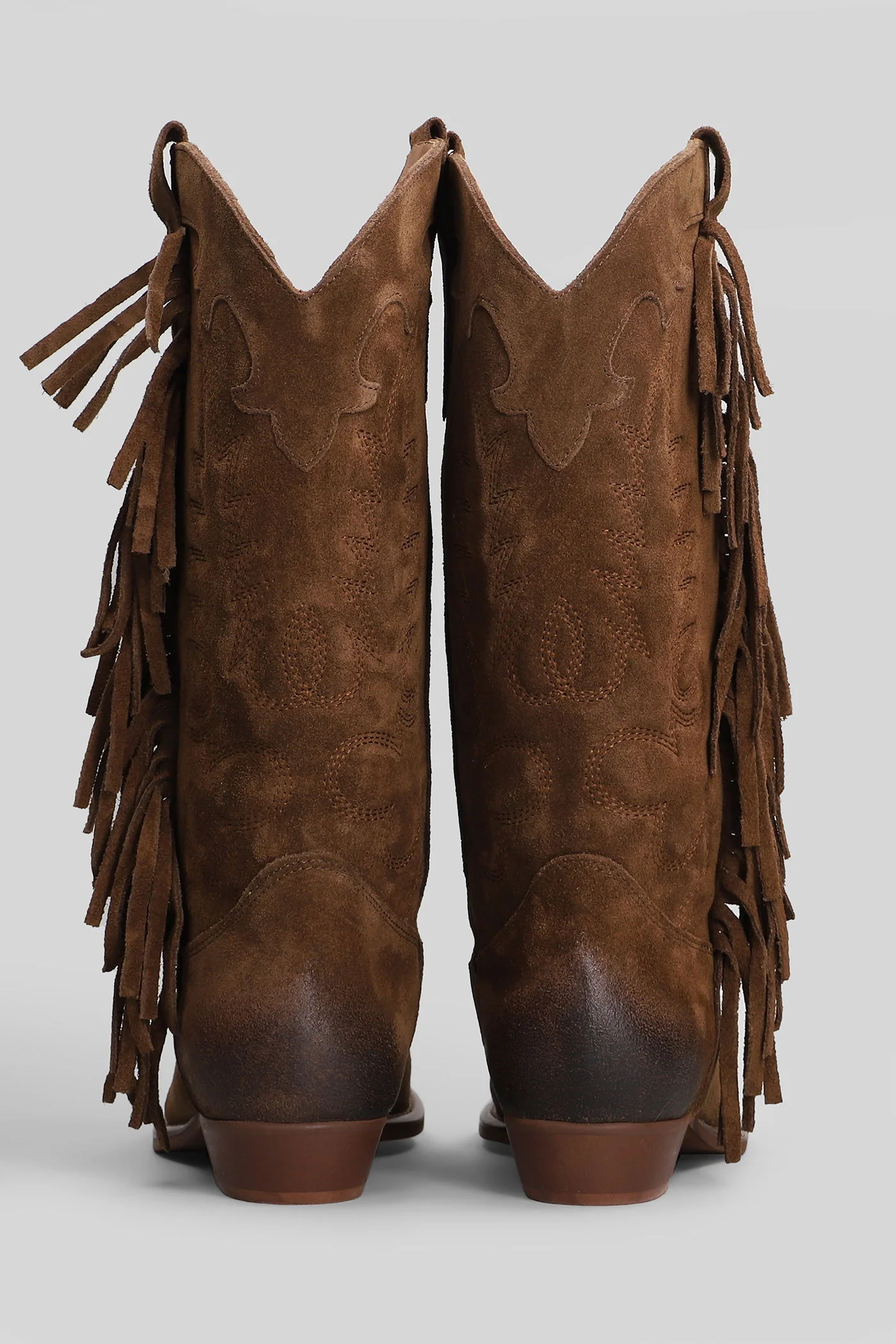 Oklahoma texan boots in brown suede - Image 4