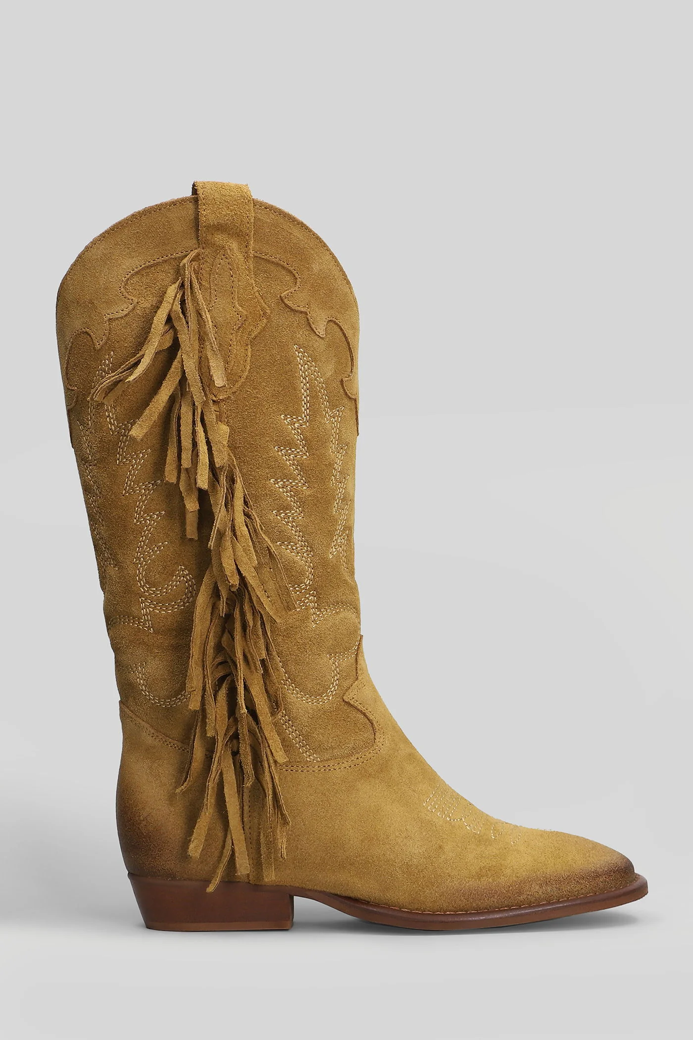 Oklahoma texan boots in Camel suede