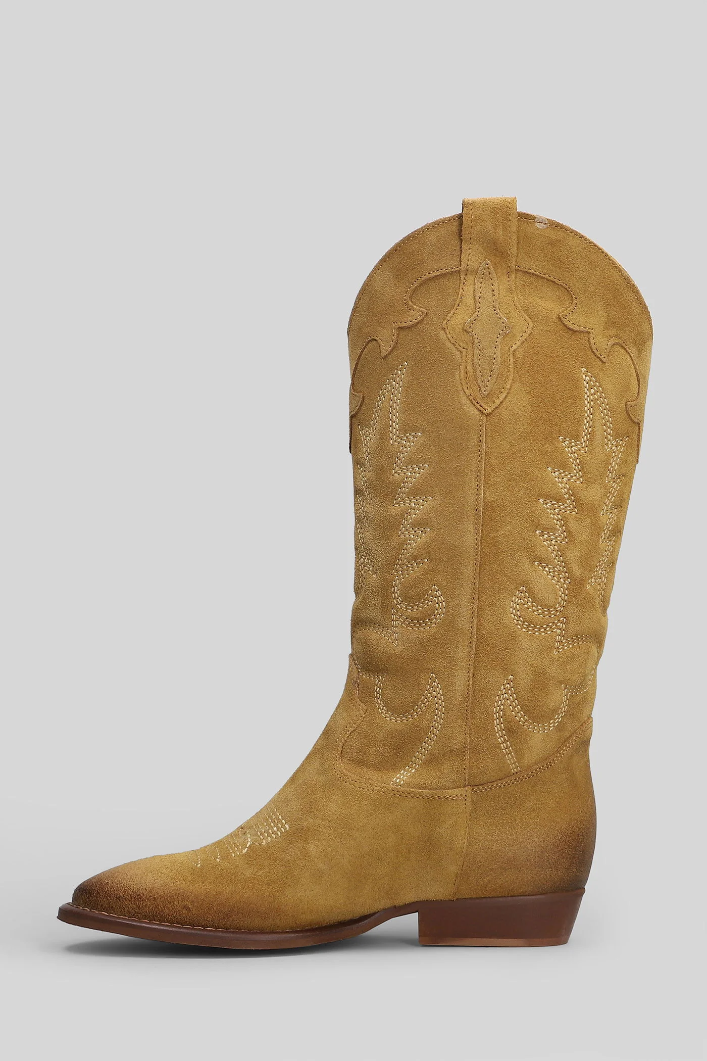 Oklahoma texan boots in Camel suede - Image 3
