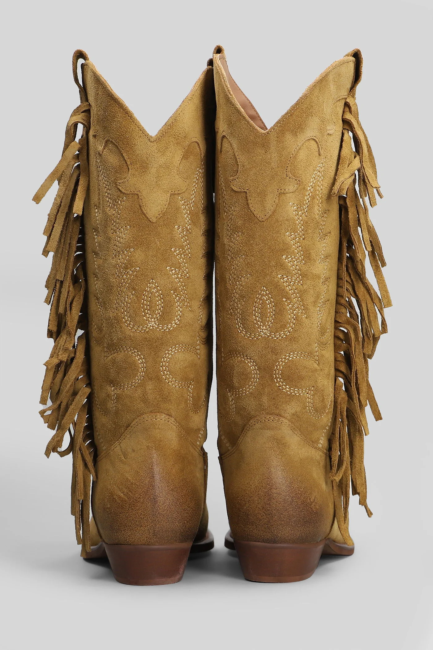 Oklahoma texan boots in Camel suede - Image 4