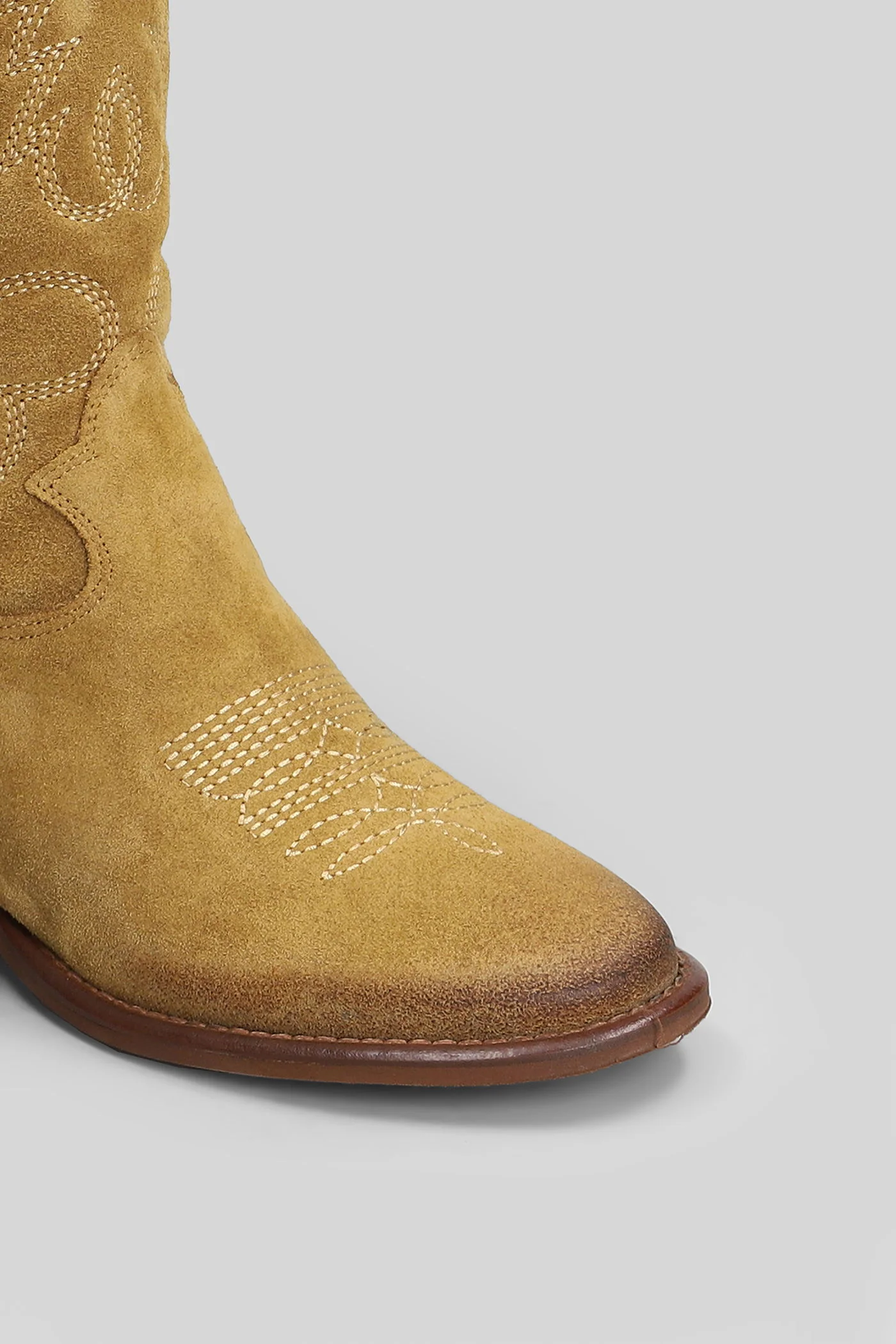 Oklahoma texan boots in Camel suede - Image 5