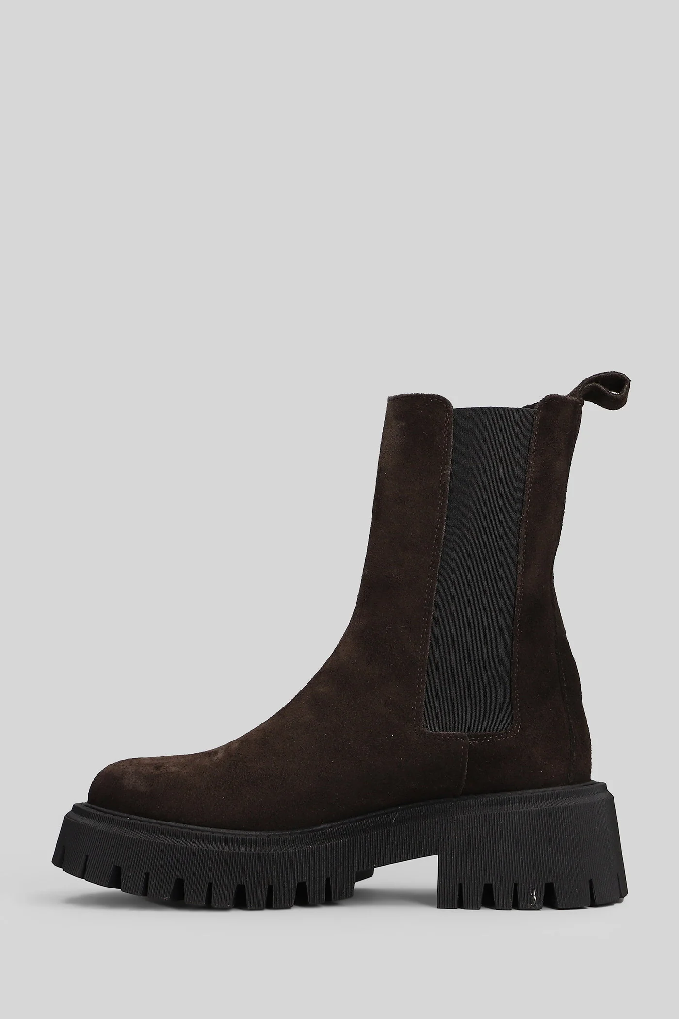 Rebel Combat boots in dark brown suede - Image 3
