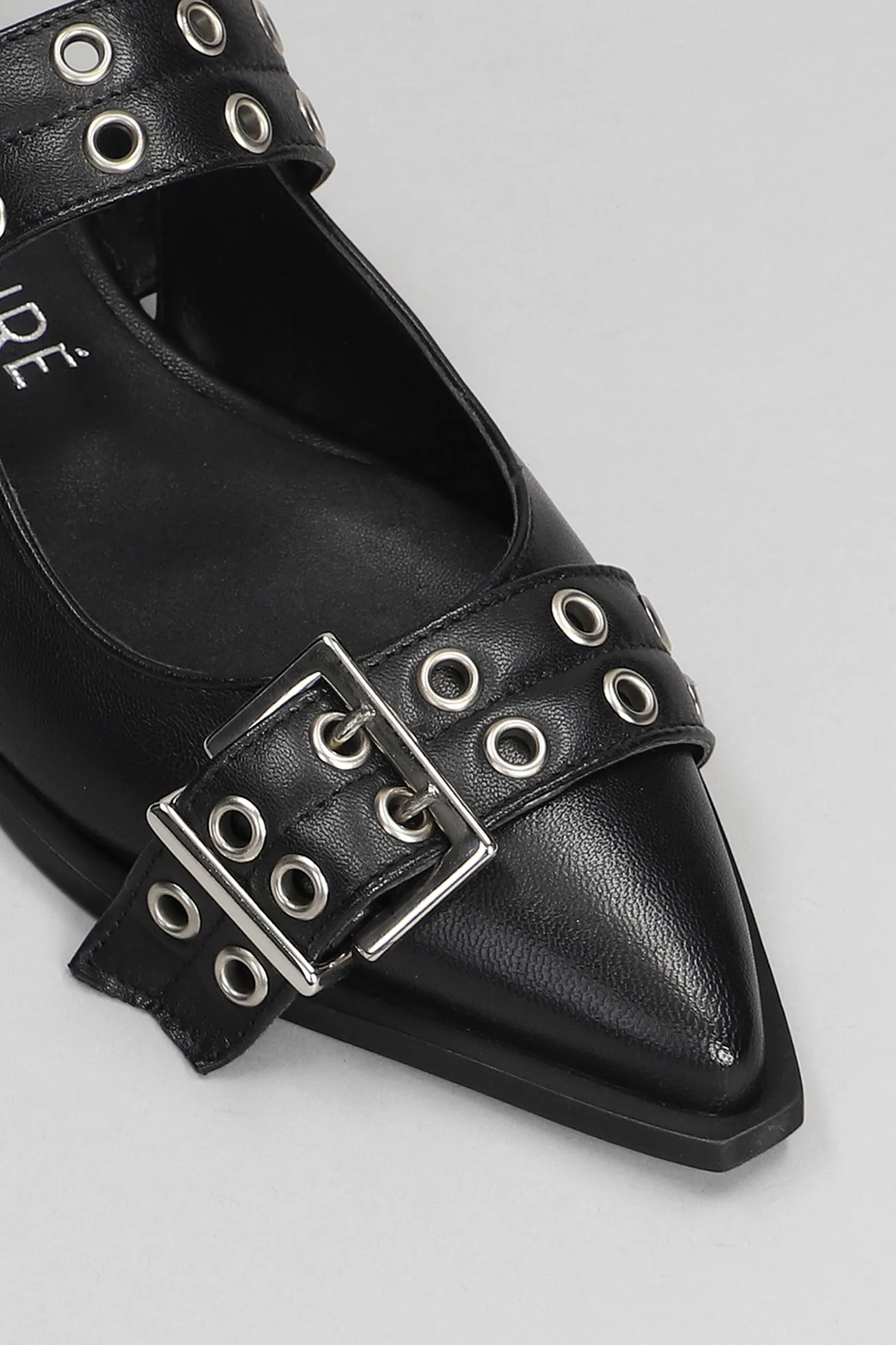 Saturno Ballet flats in black leather - Image 5