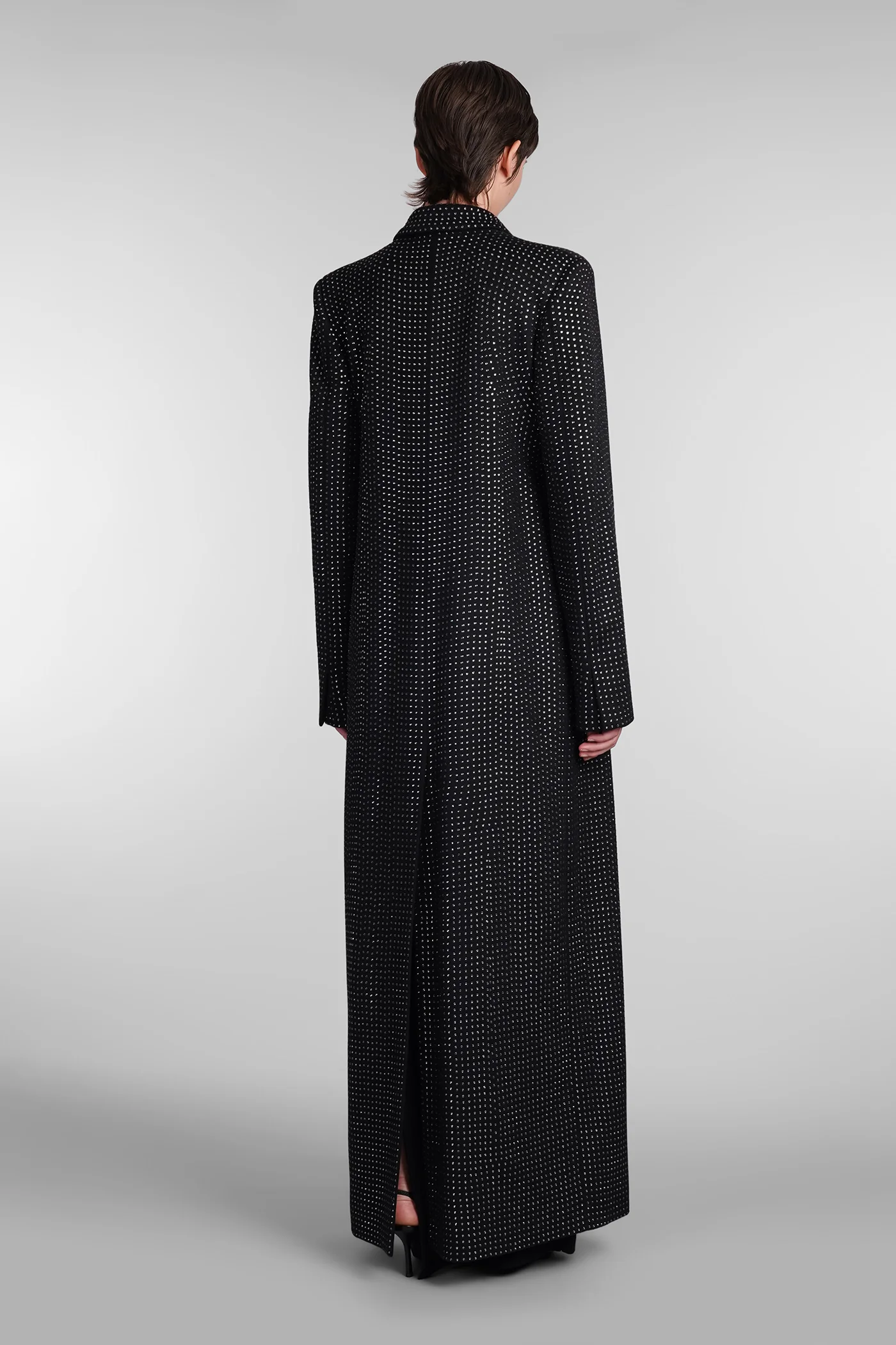 Coat in black wool - Image 3