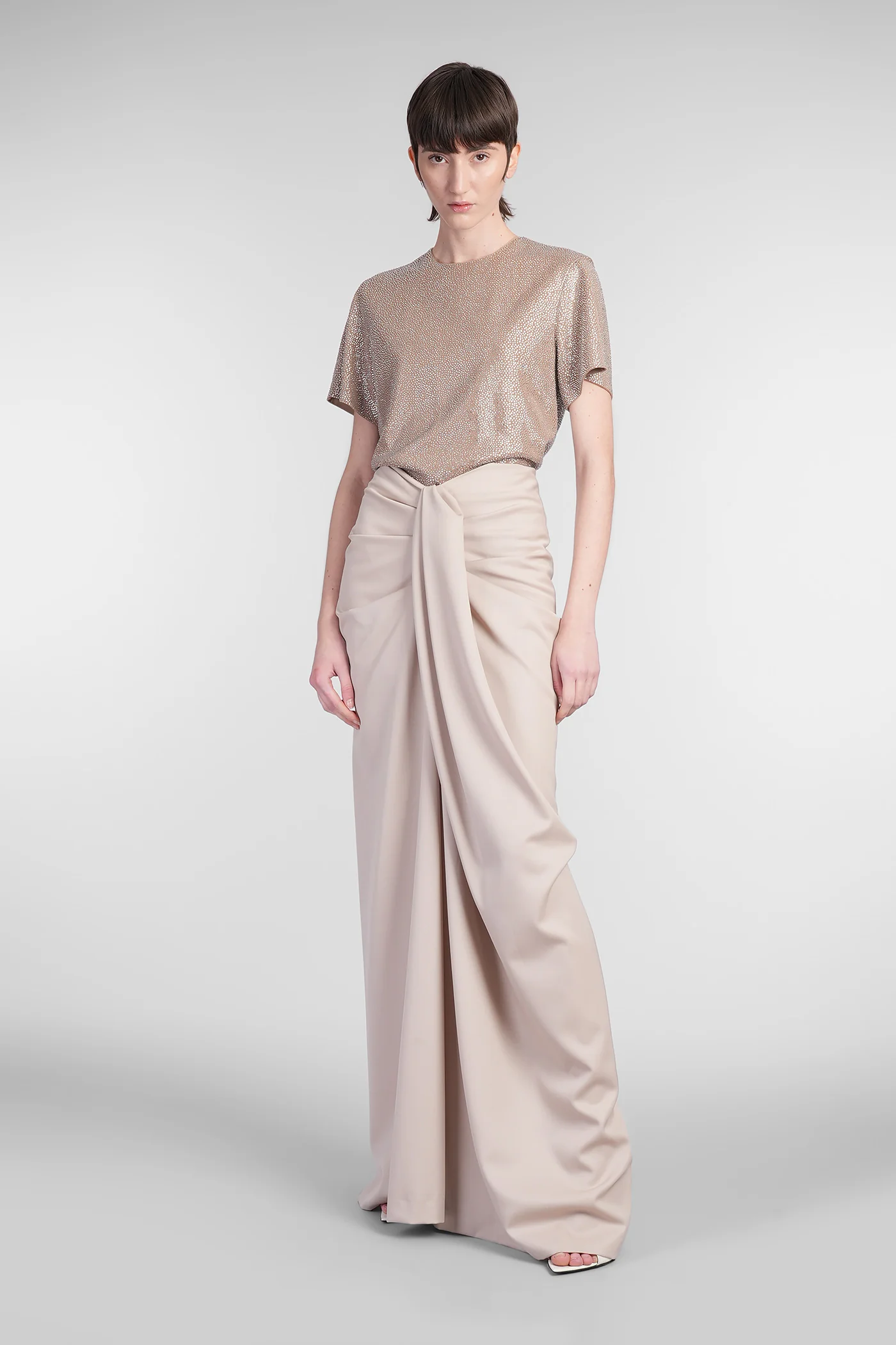 Pants in beige wool - Image 2