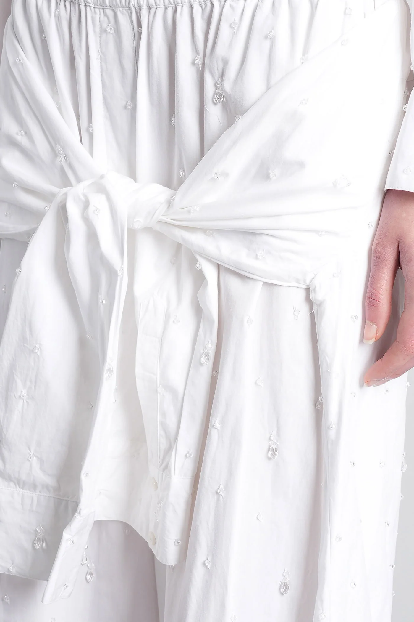 Pants in white cotton - Image 5