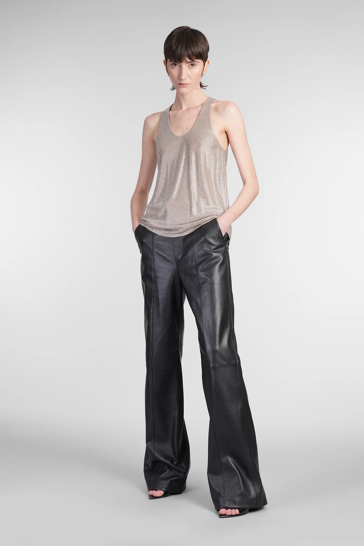 tank Top in beige viscose - Image 2
