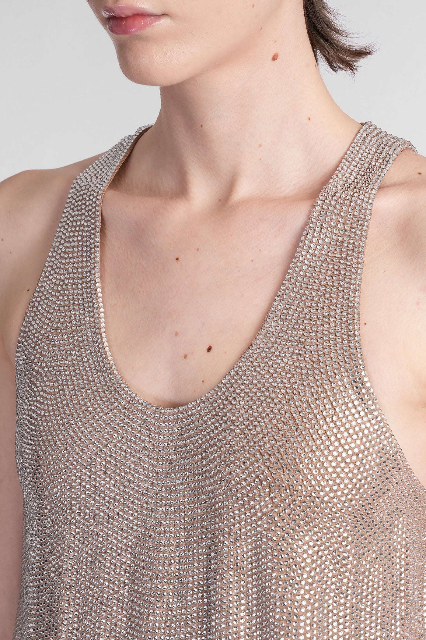 tank Top in beige viscose - Image 5
