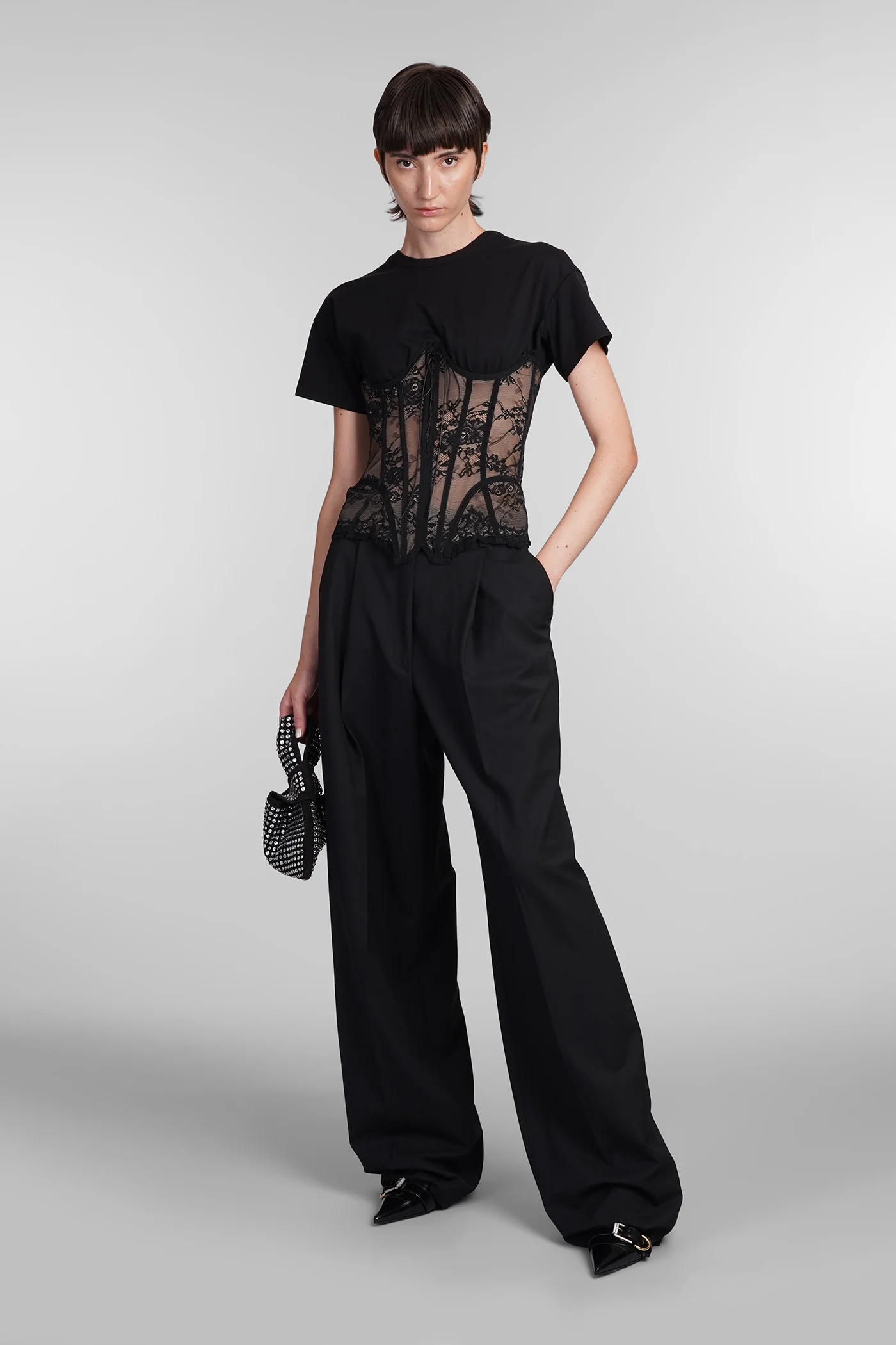 Topwear in black cotton - Image 2