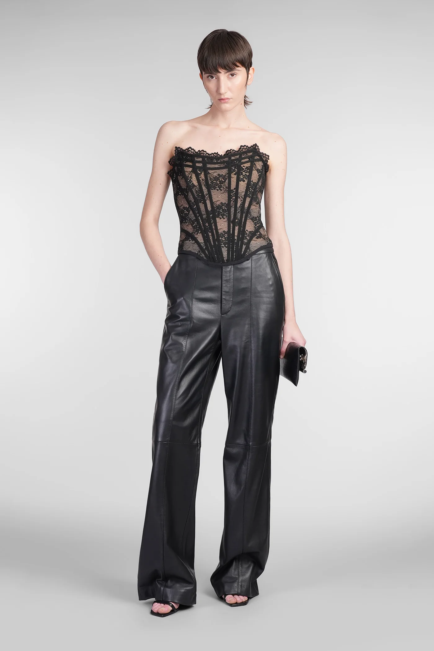 Topwear in black polyamide - Image 2