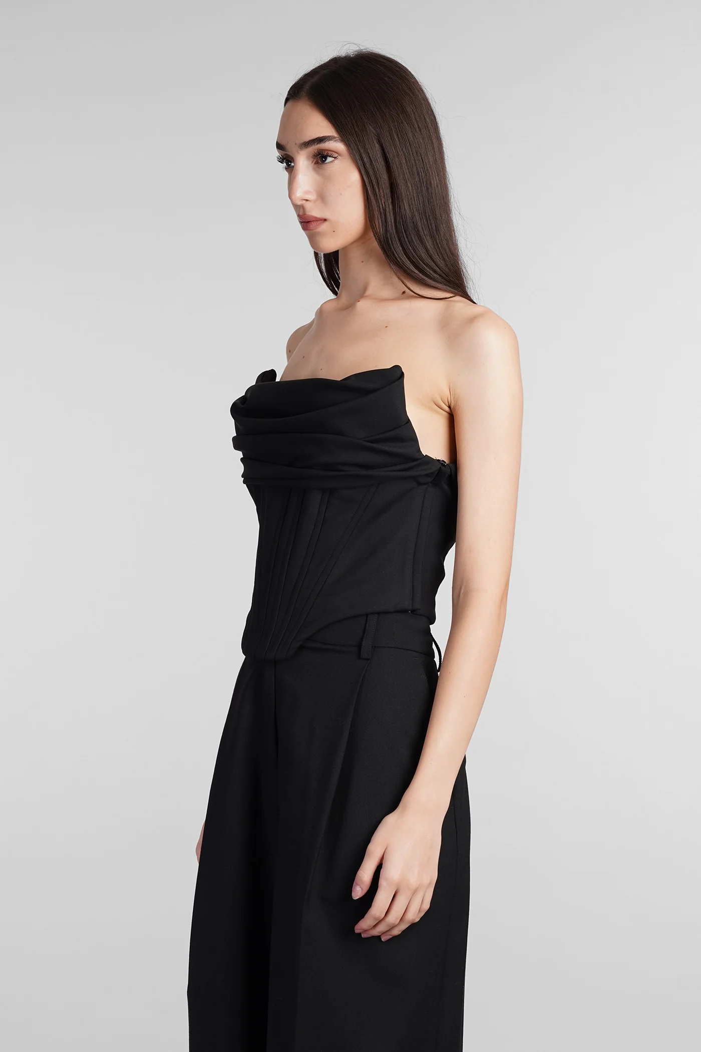 Topwear in black wool - Image 4