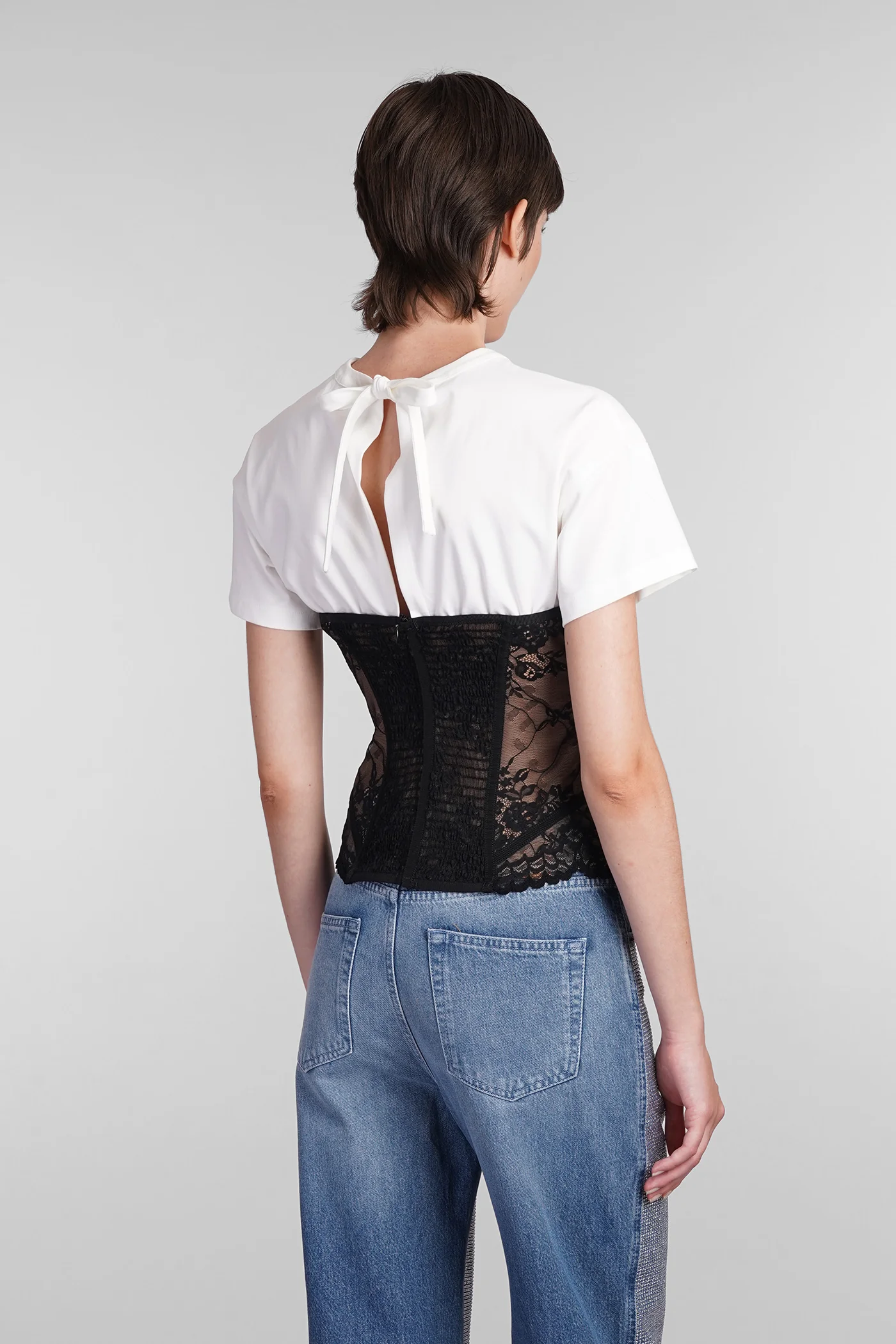 Topwear in white cotton - Image 3