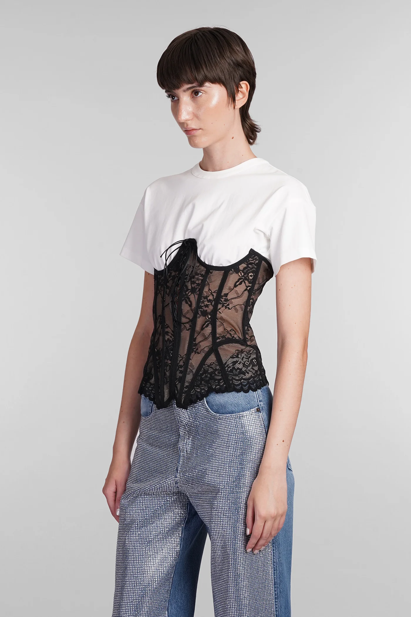 Topwear in white cotton - Image 4