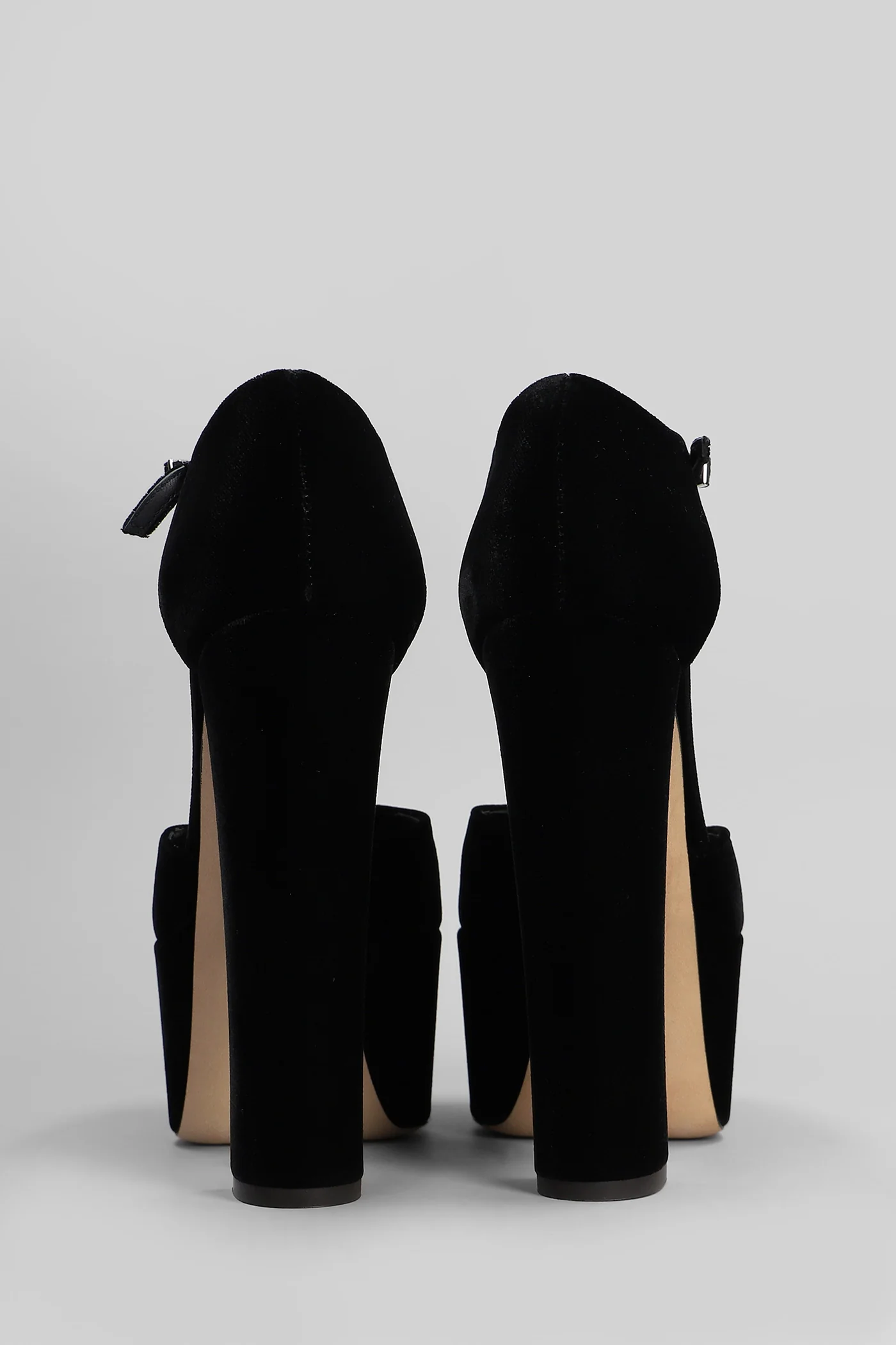 Bebe Pumps in black velvet - Image 4