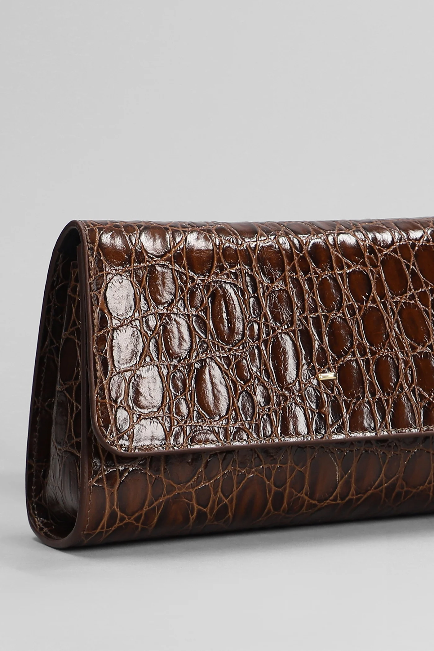 Cleopatra Clutch in brown leather - Image 4