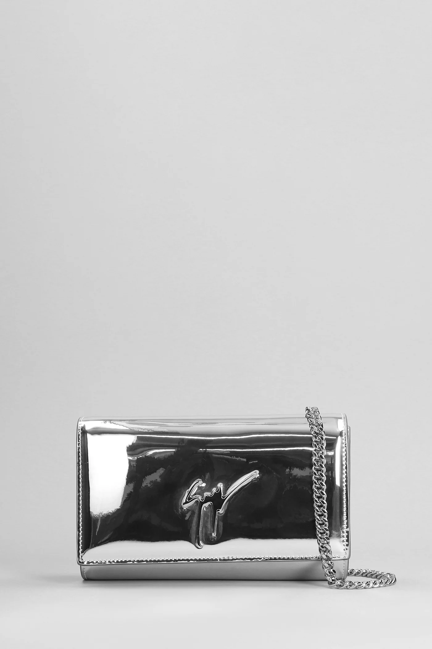 Cleopatra Clutch in silver leather