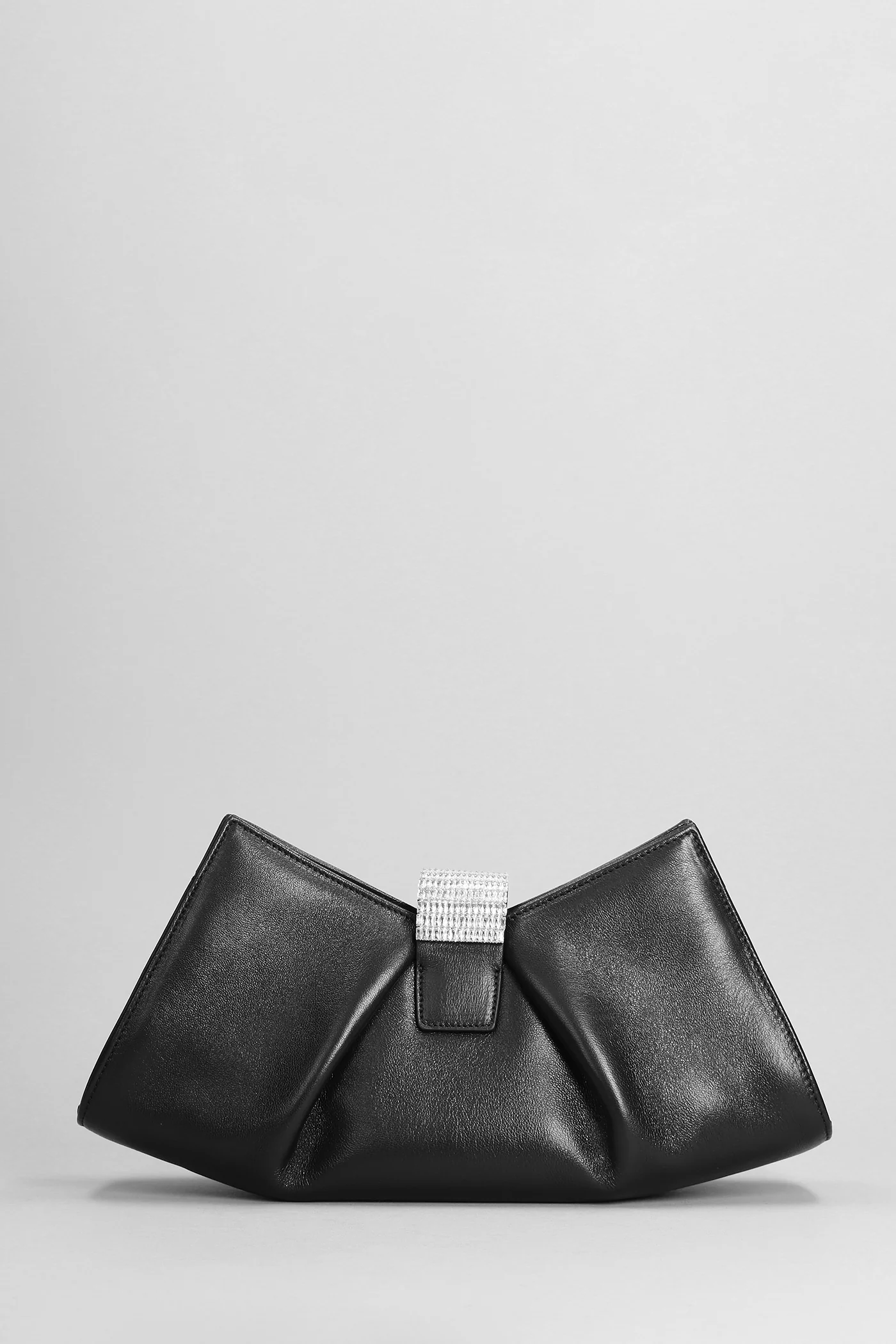 Clutch in black leather - Image 3