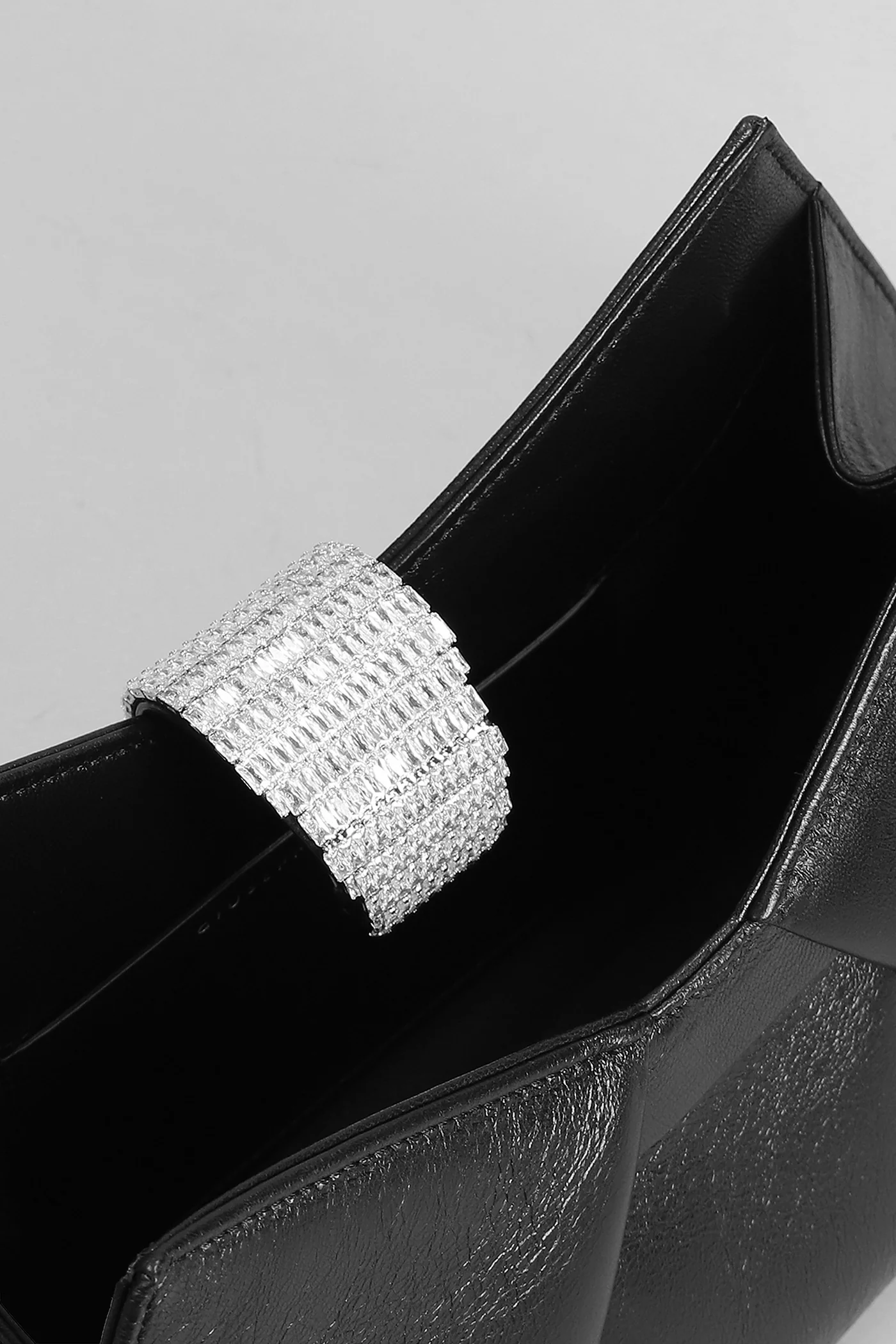 Clutch in black leather - Image 4