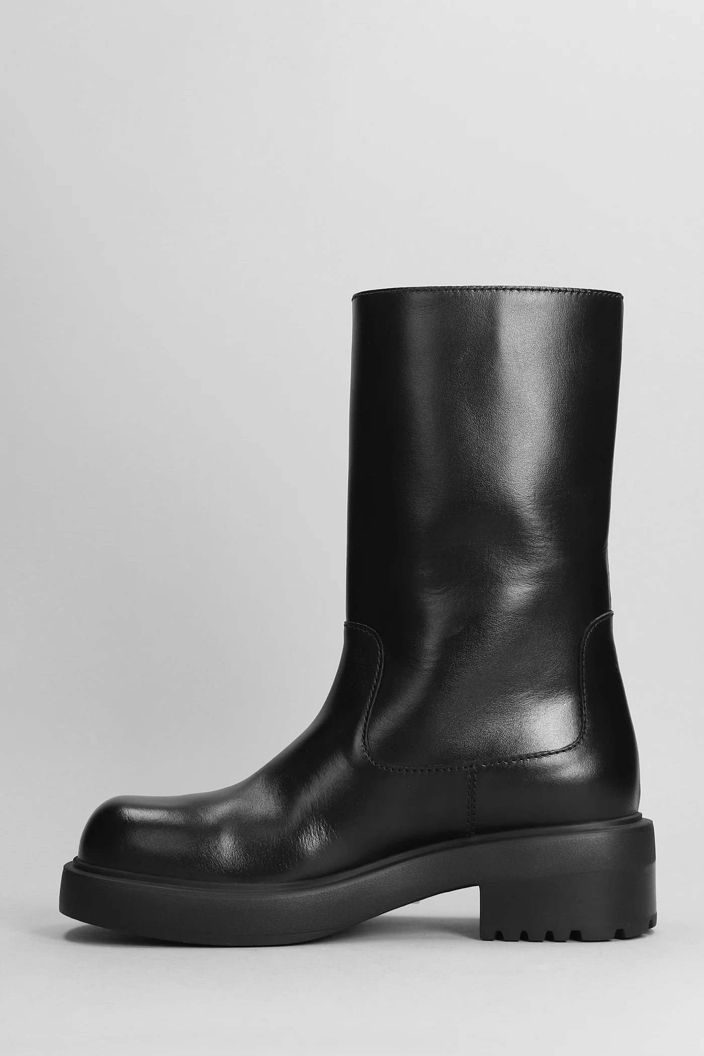 Foustine Combat boots in black leather - Image 3