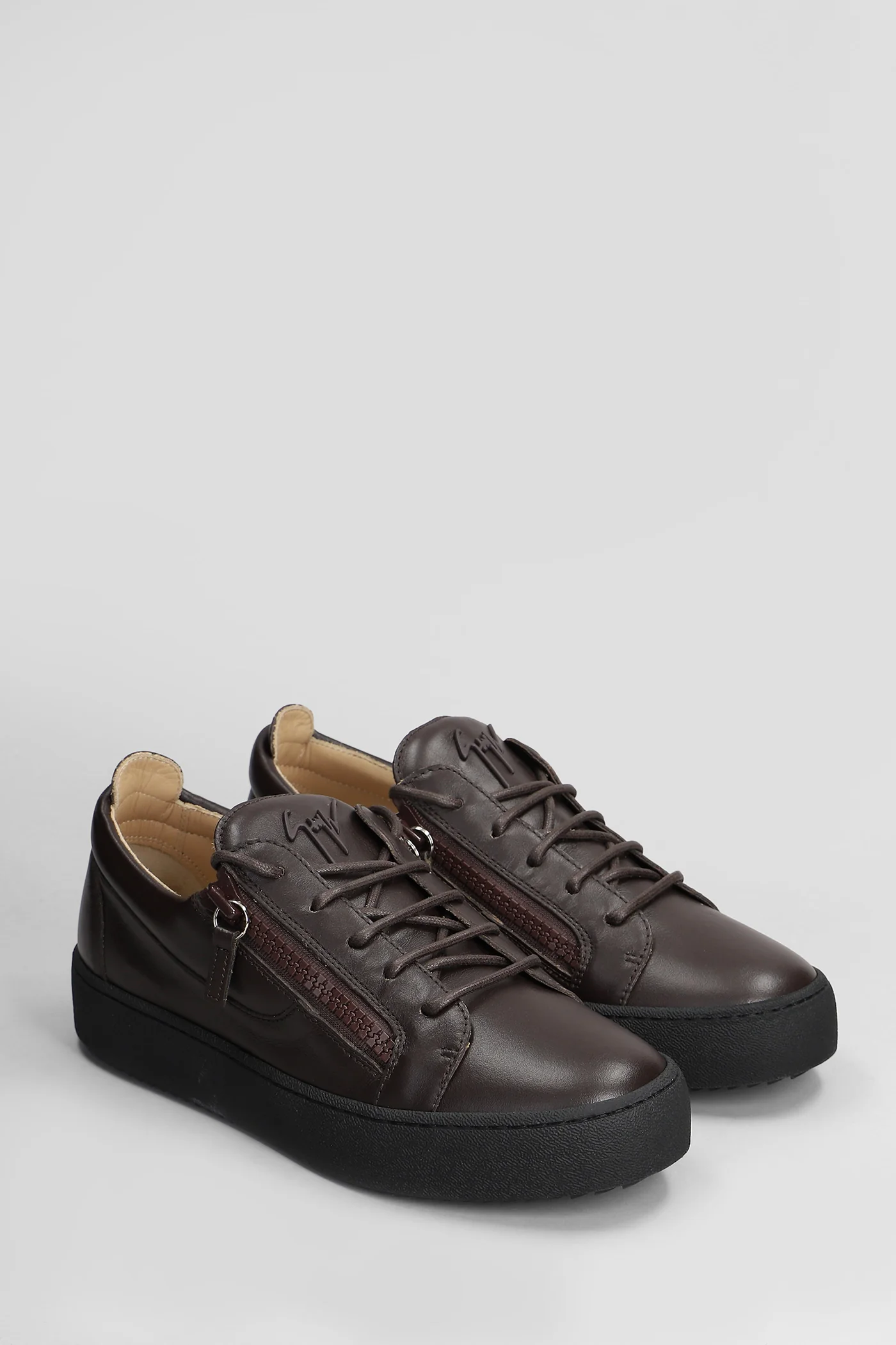 Frankie Sneakers in brown leather - Image 2