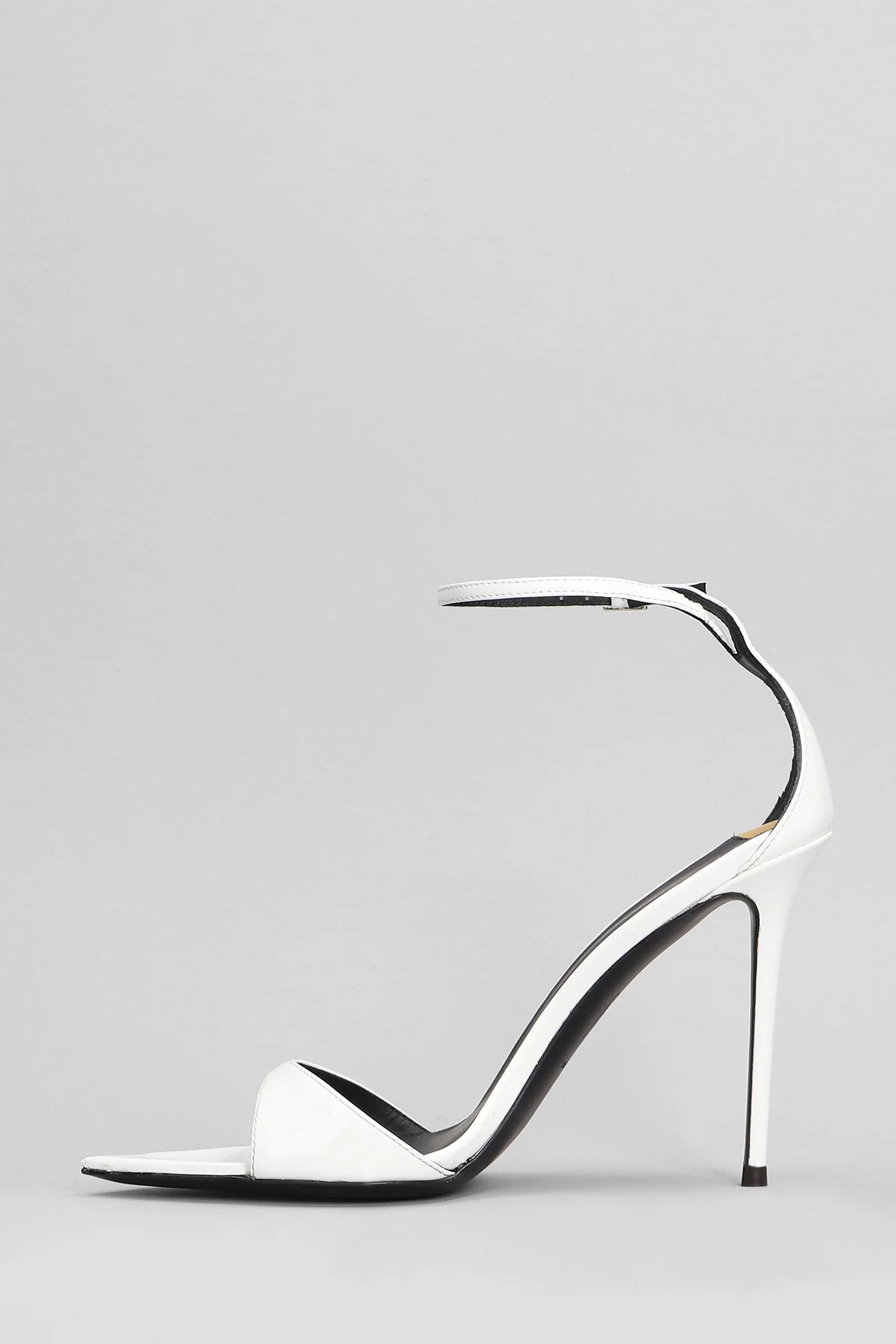Intrigo strap Sandals in white patent leather - Image 3
