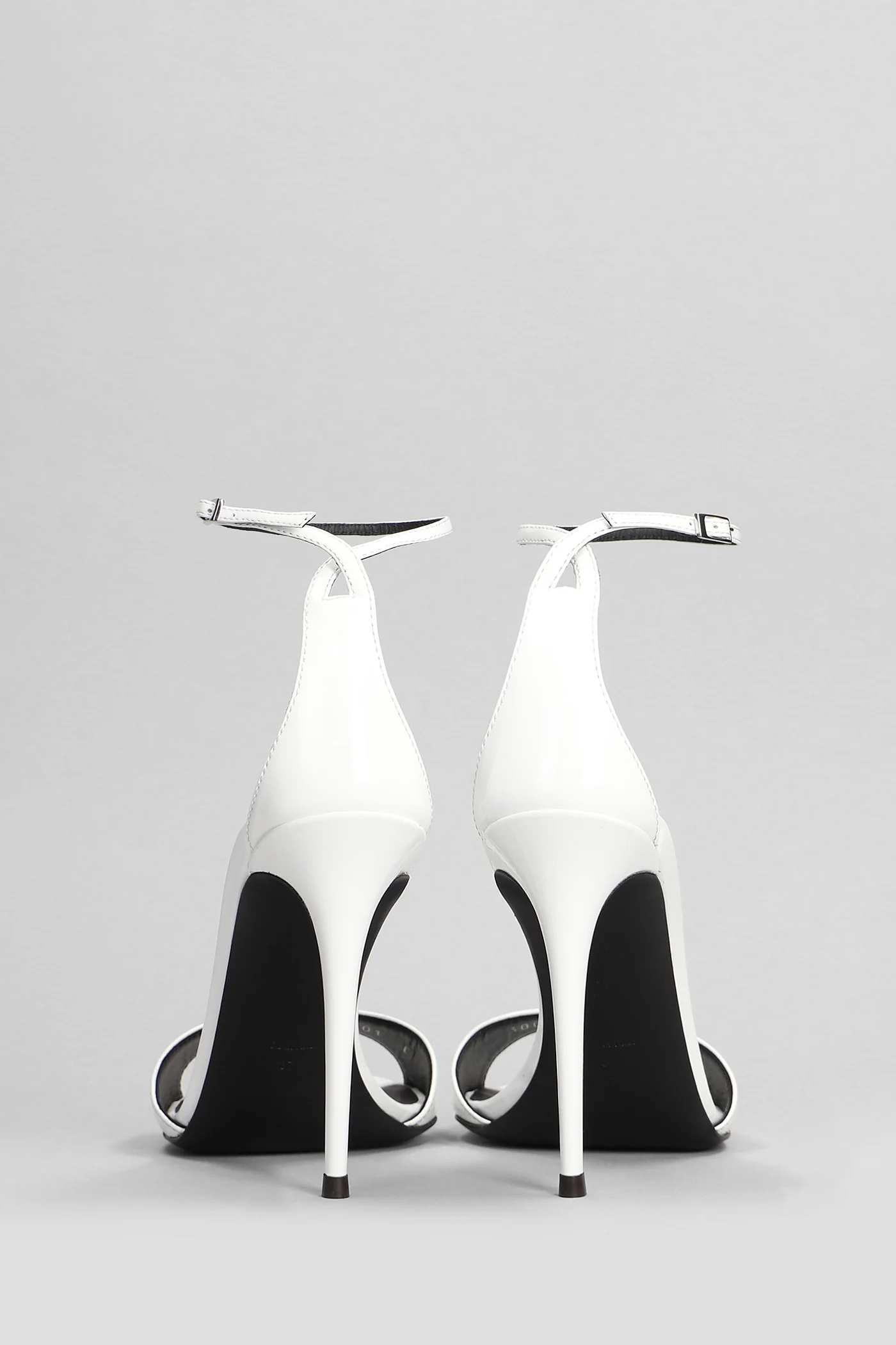 Intrigo strap Sandals in white patent leather - Image 4