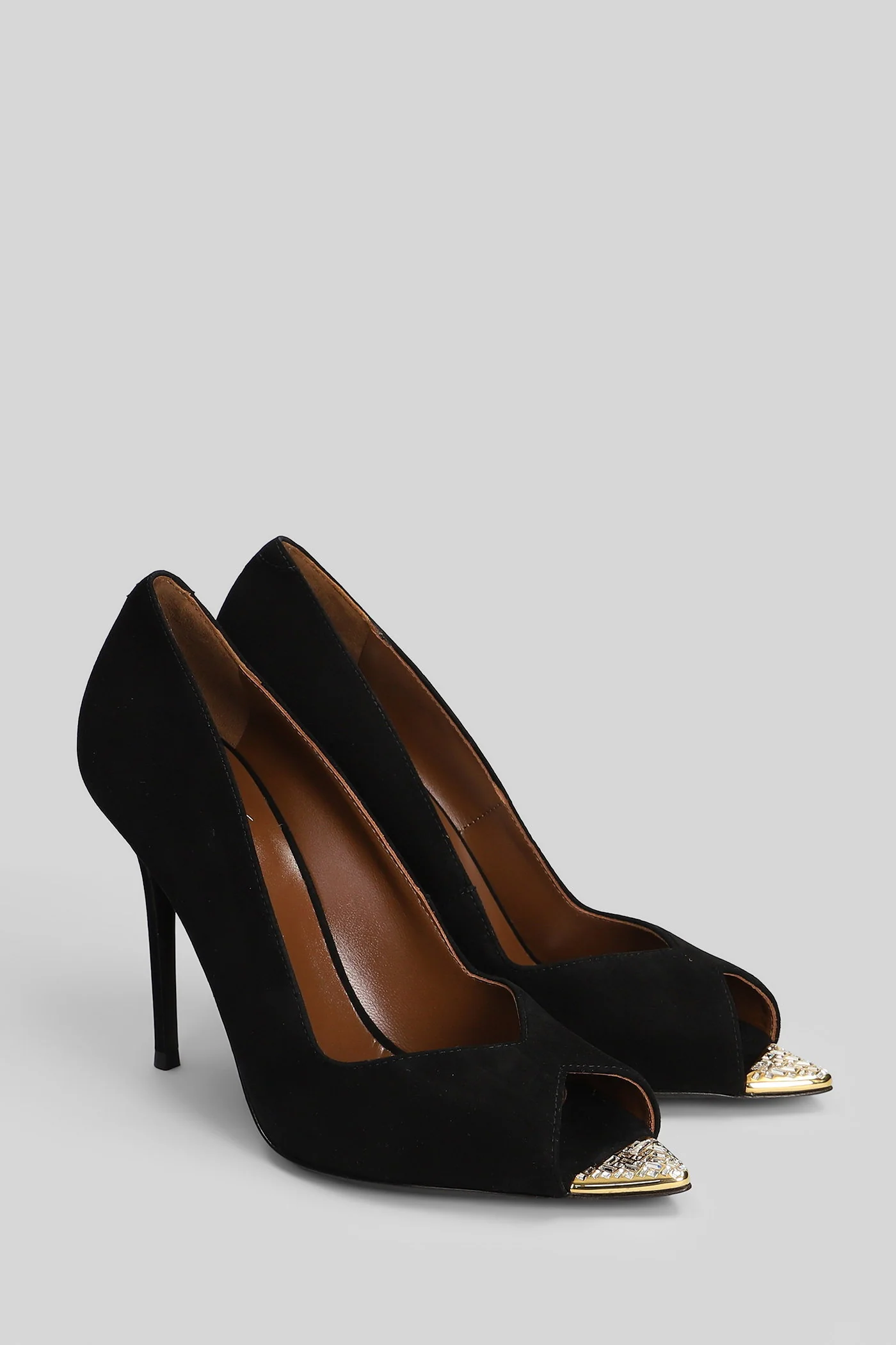 Intriigo crystal Sandals in black suede - Image 2