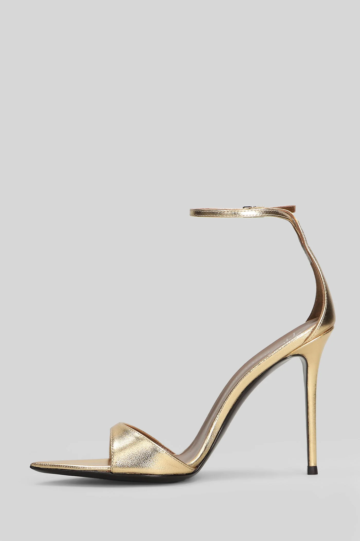 Intriigo strap 105 Sandals in gold leather - Image 3