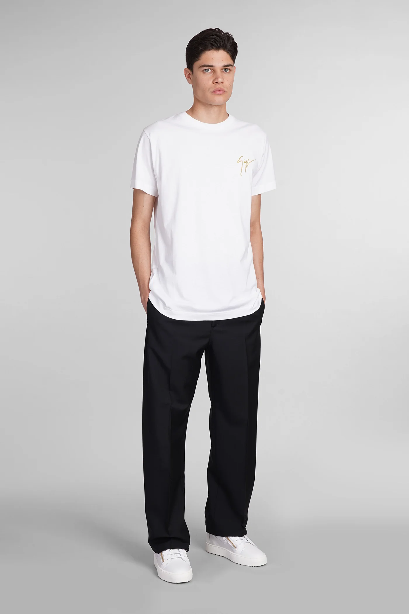 Lr01 T-Shirt in white cotton - Image 2