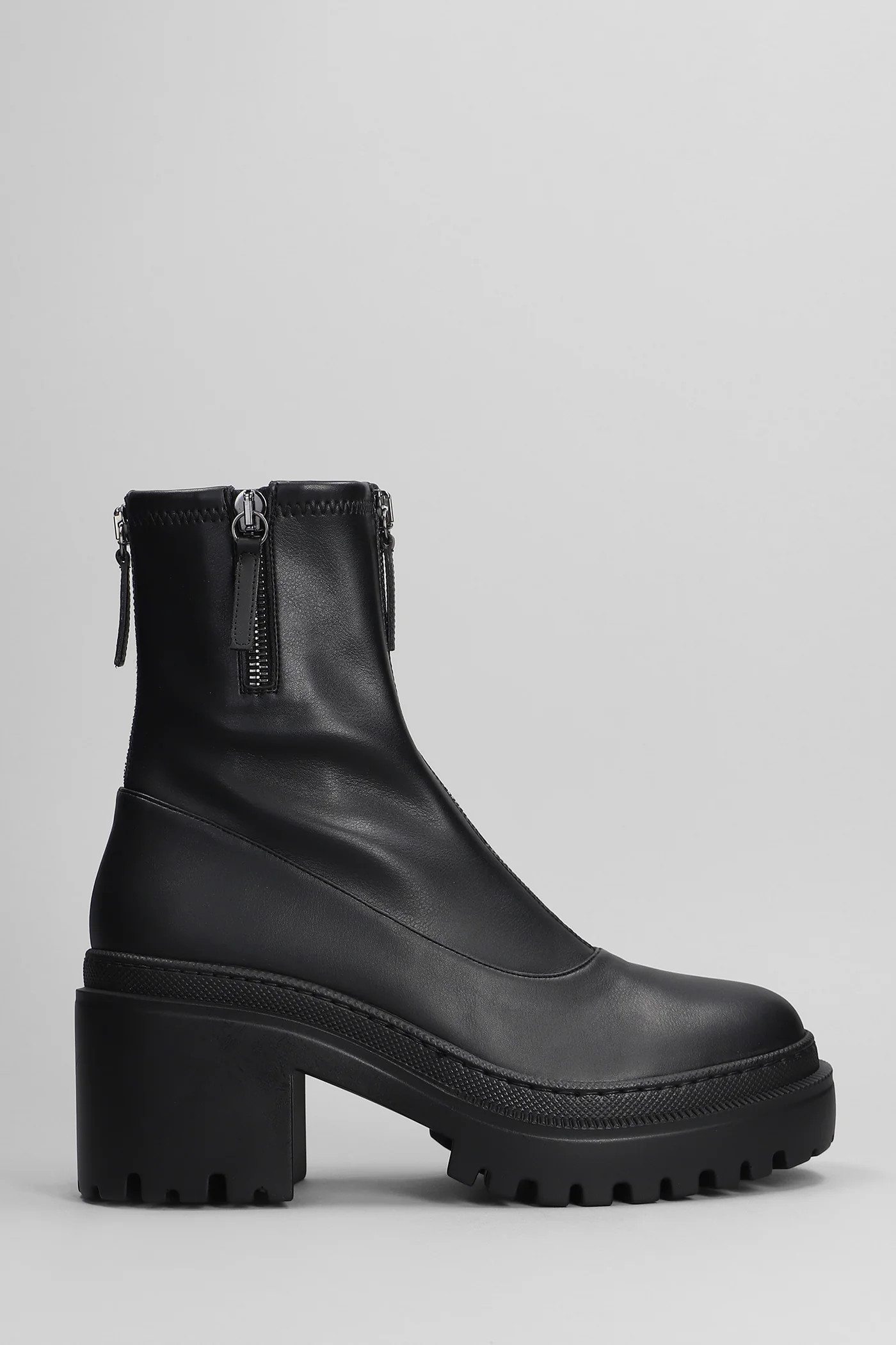 Martini Combat boots in black leather