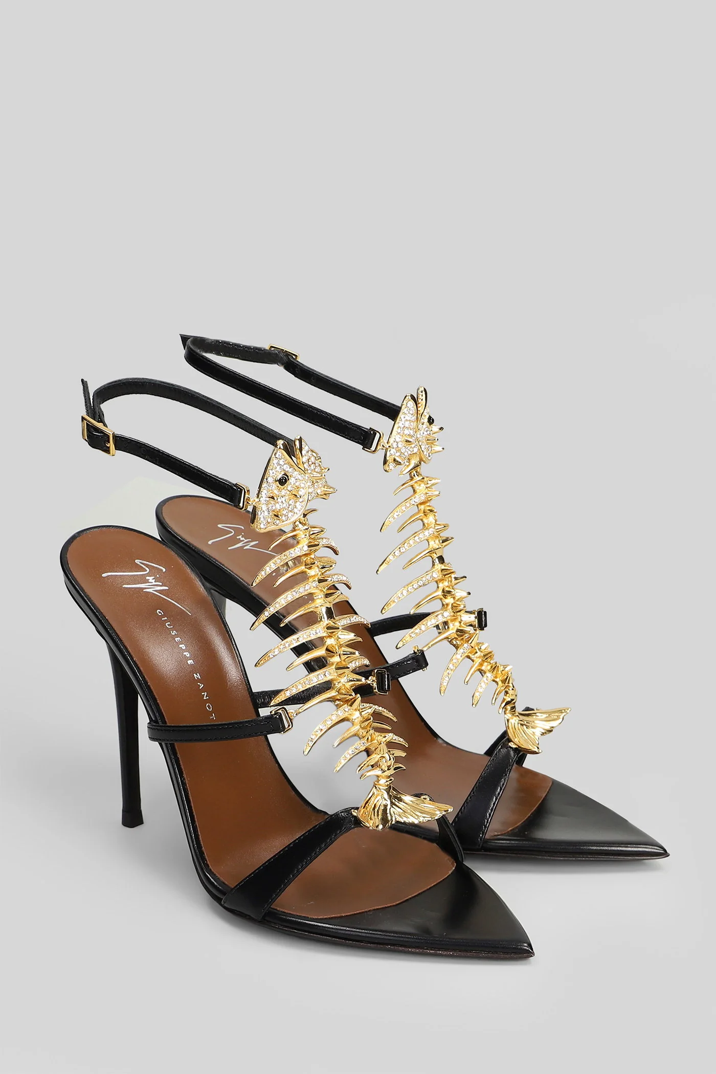 Slim 2.0 Sandals in black leather - Image 2