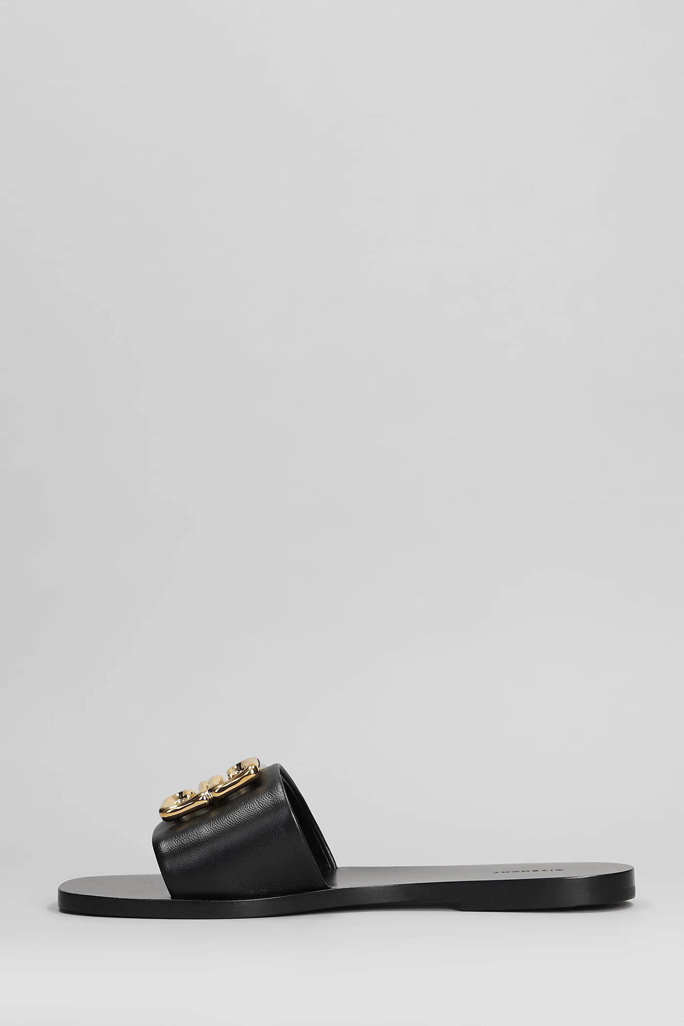 4g liquid Flats in black leather - Image 3