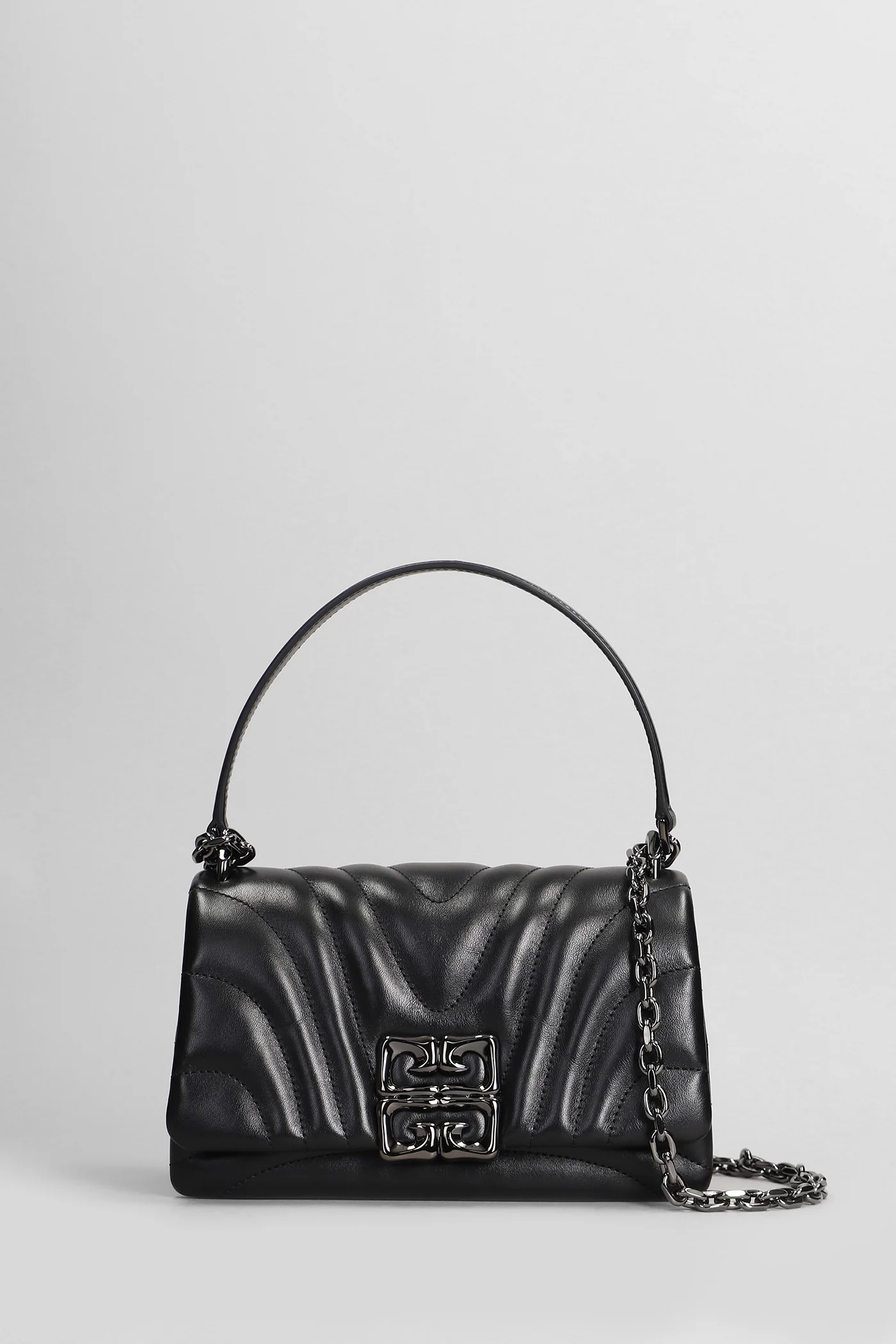 4g sliding Hand bag in black leather