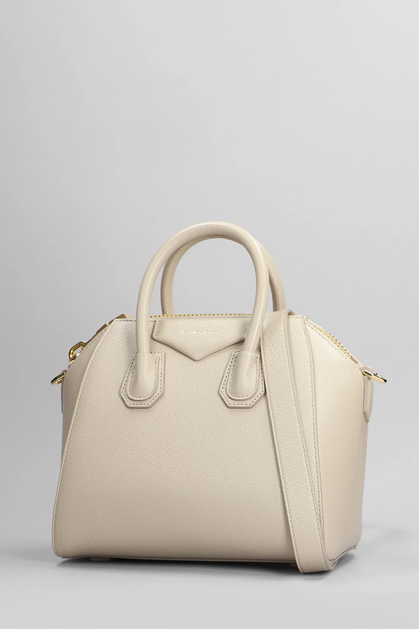 Antigona Hand bag in beige leather - Image 2