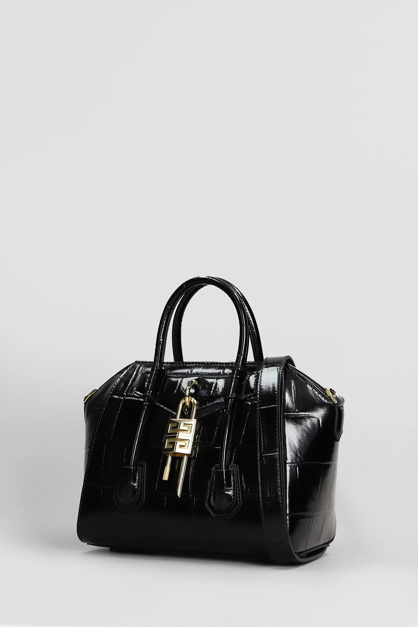 Antigona lock mini Hand bag in black leather - Image 2
