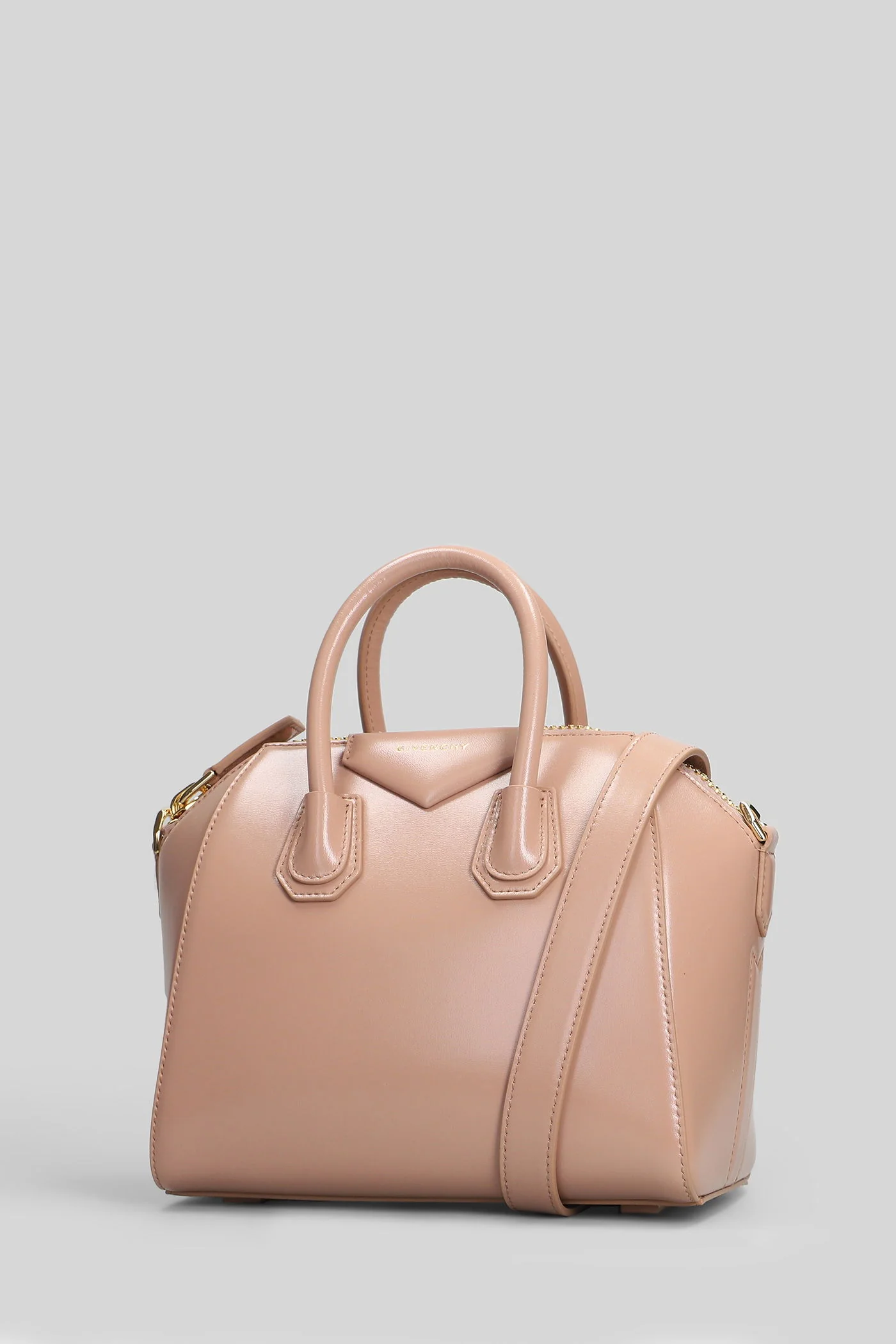 Antigona mini Shoulder bag in rose-pink leather - Image 2