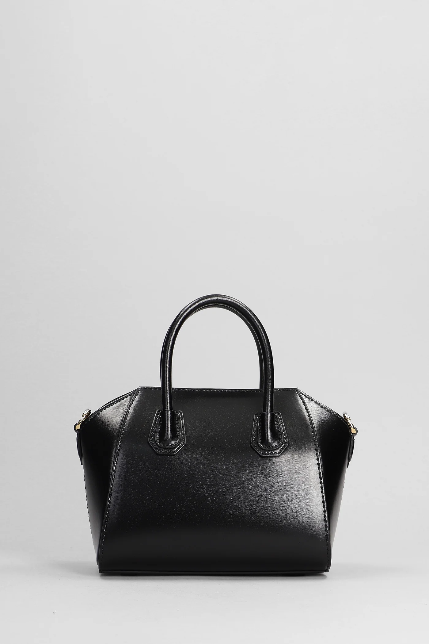 Antigona toy Shoulder bag in black leather - Image 3
