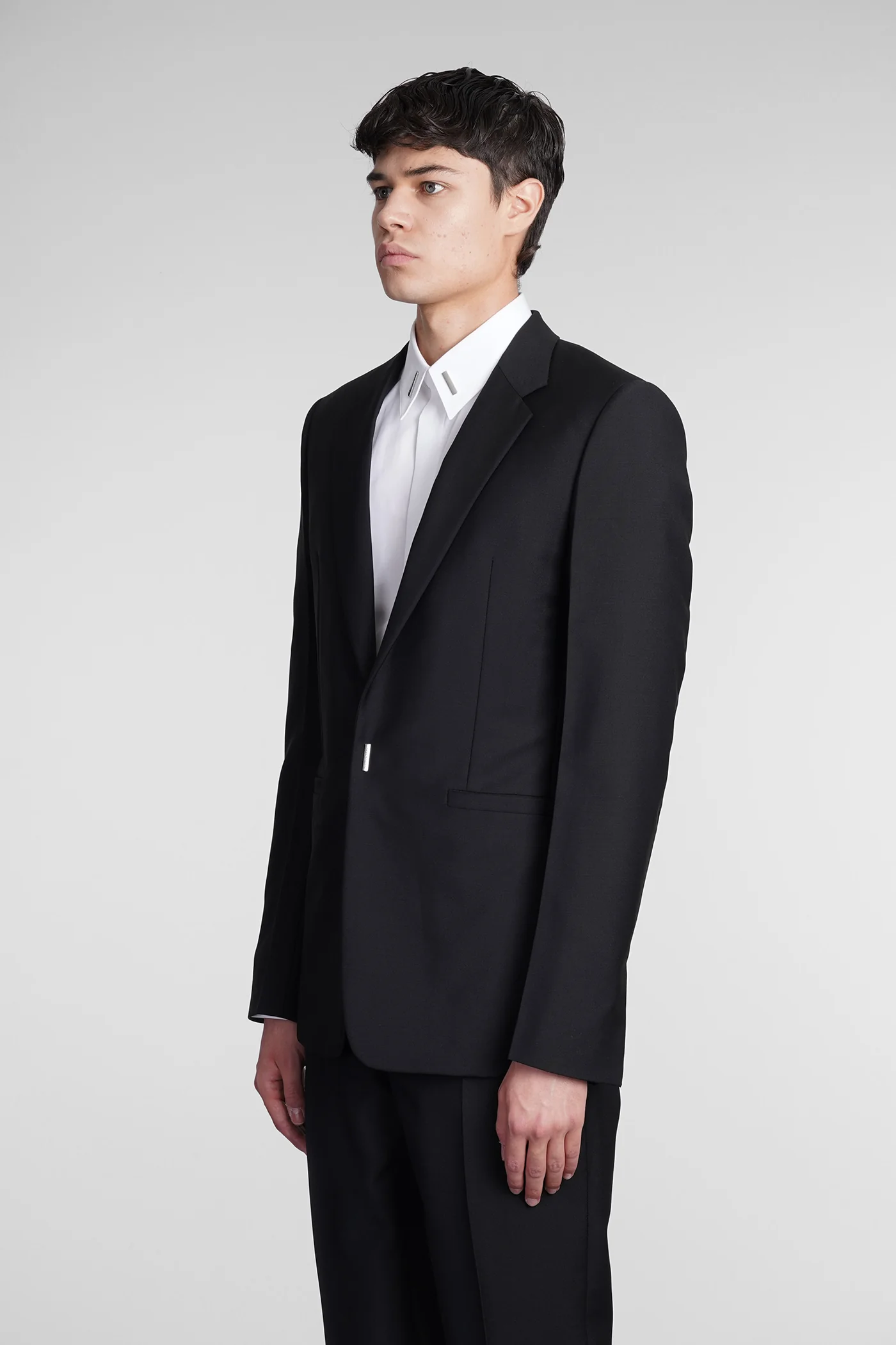 Blazer in black wool - Image 4