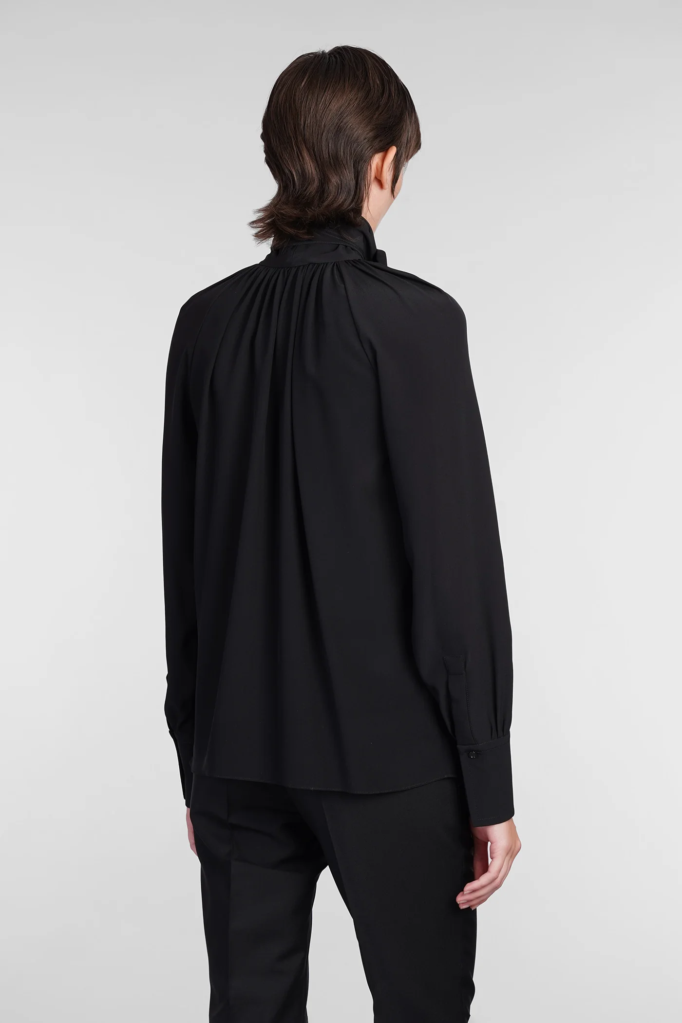 Blouse in black silk - Image 3