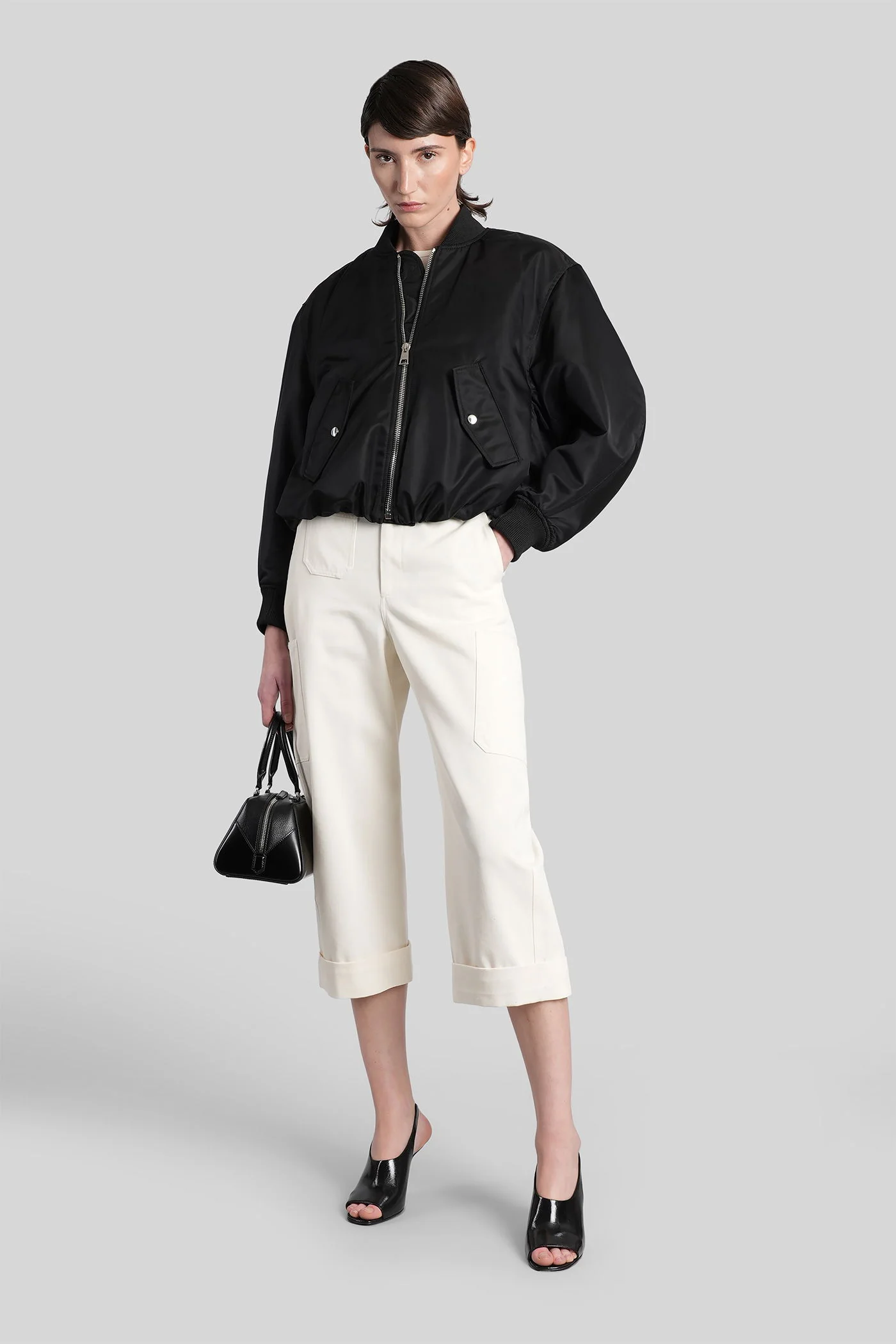 Bomber Jacket in black polyamide - Image 2