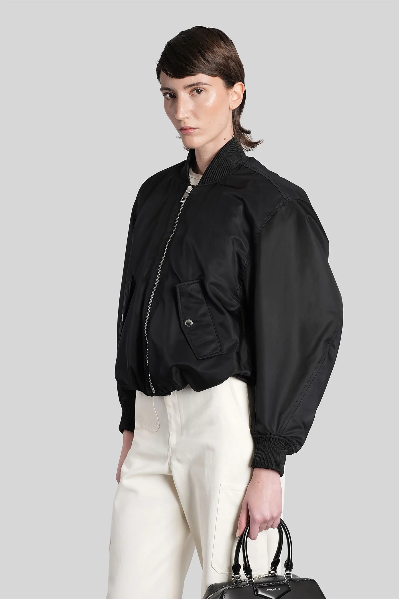 Bomber Jacket in black polyamide - Image 4