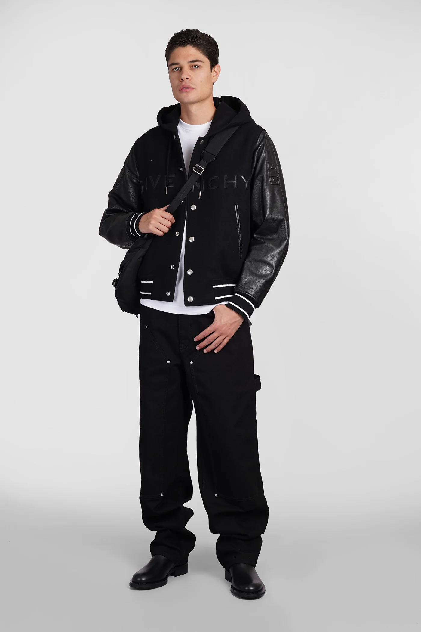 Bomber Jacket in black wool - Image 2