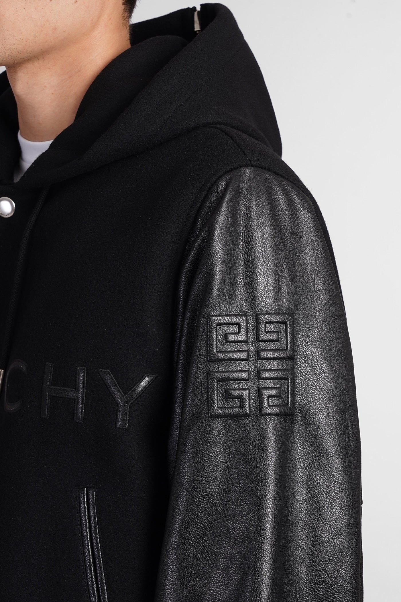 Bomber Jacket in black wool - Image 5