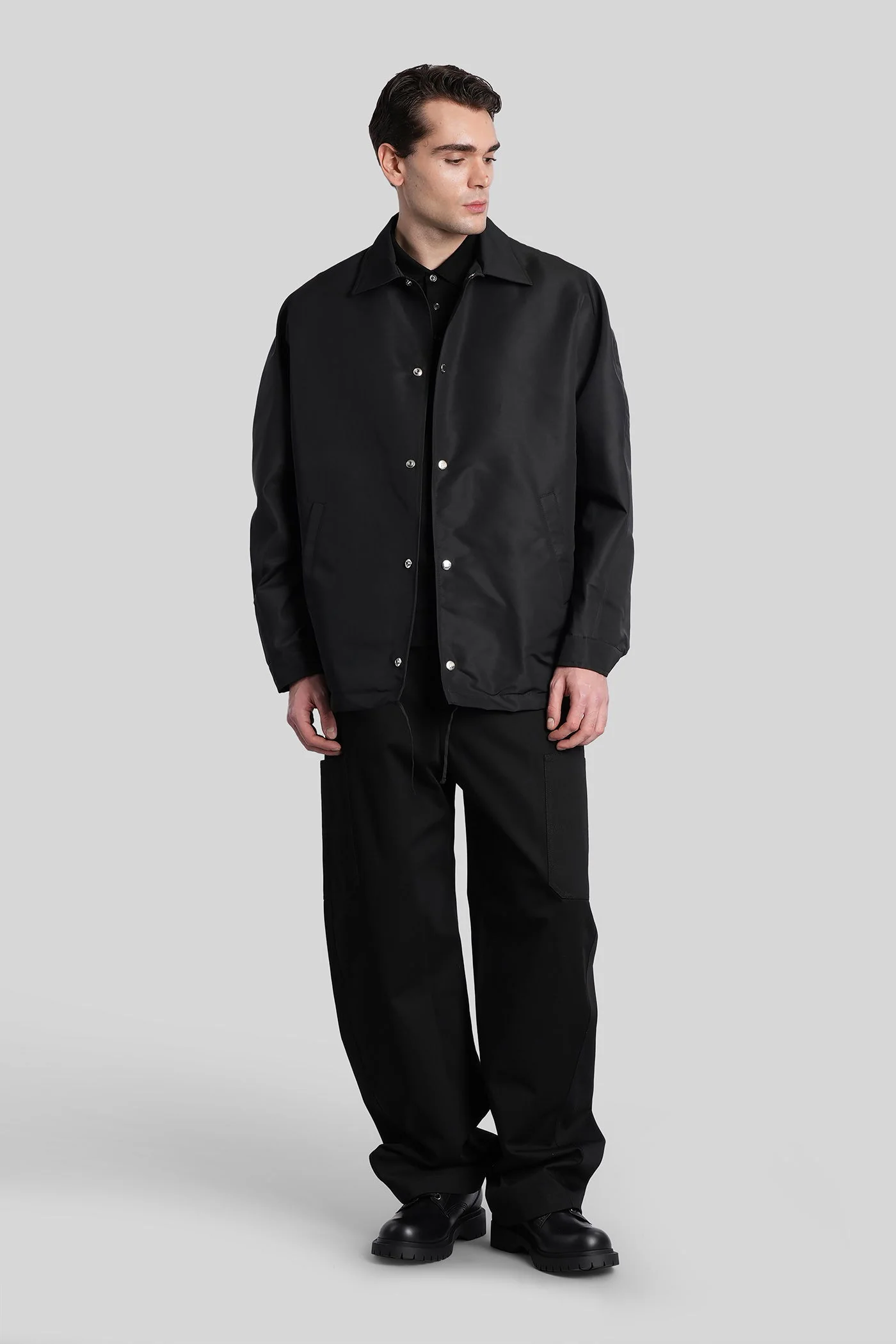 Casual jacket in black polyester - Image 2