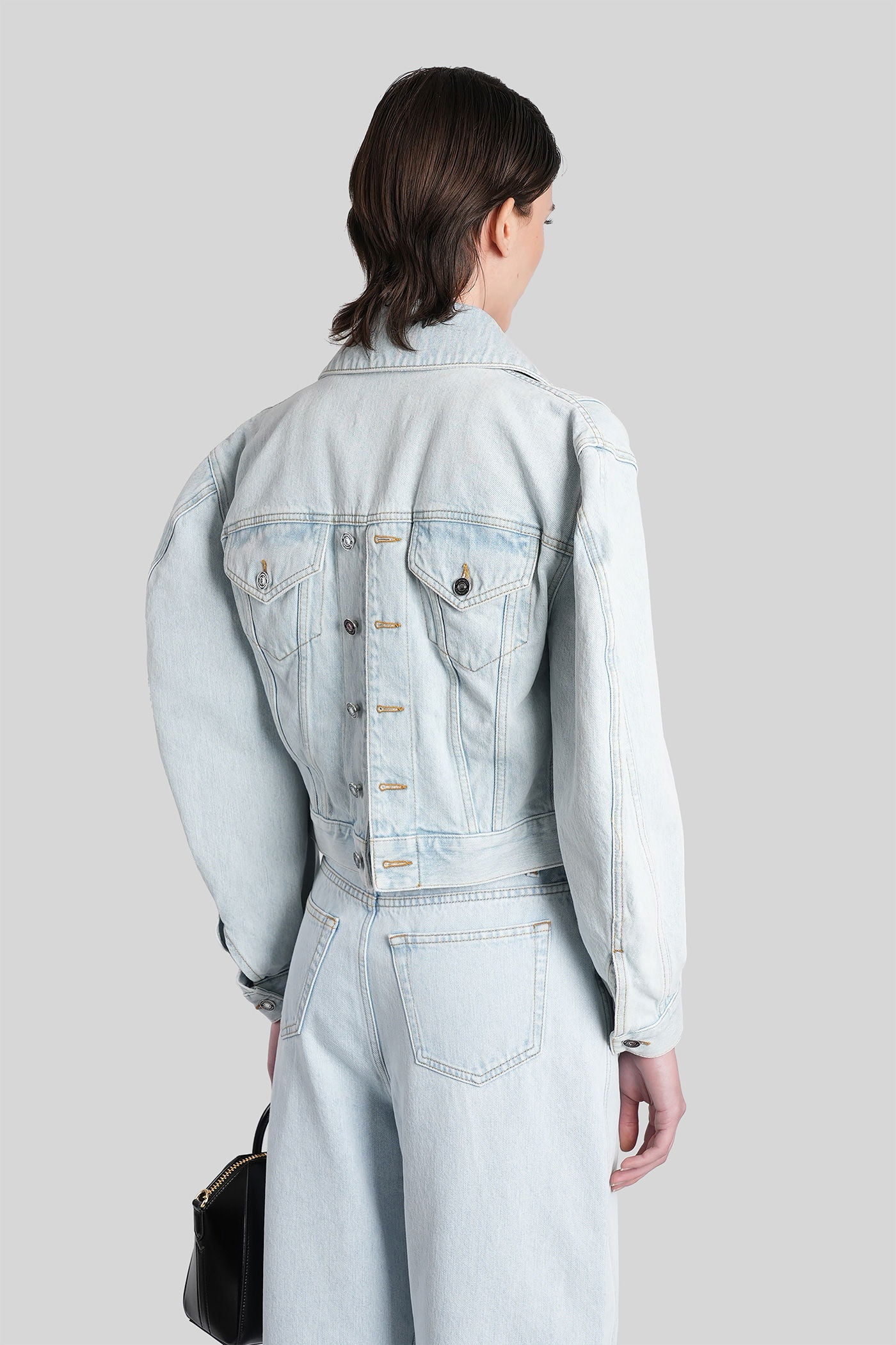 Casual jacket in cyan cotton - Image 3