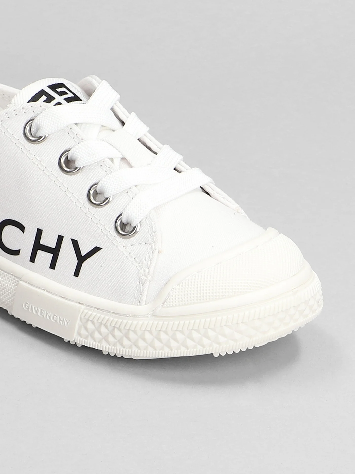Sneakers in white cotton - Image 5