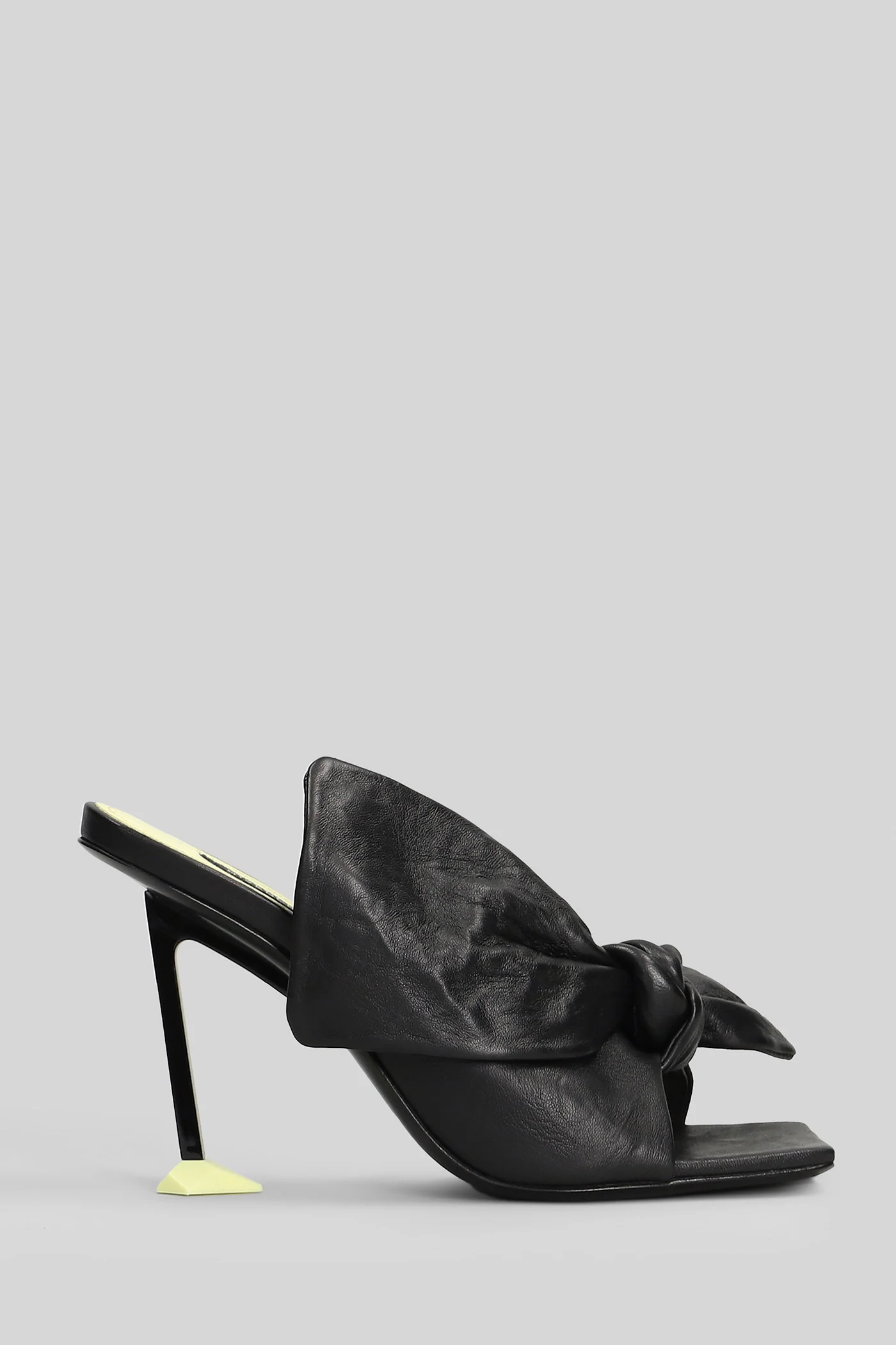 Sandals in black leather