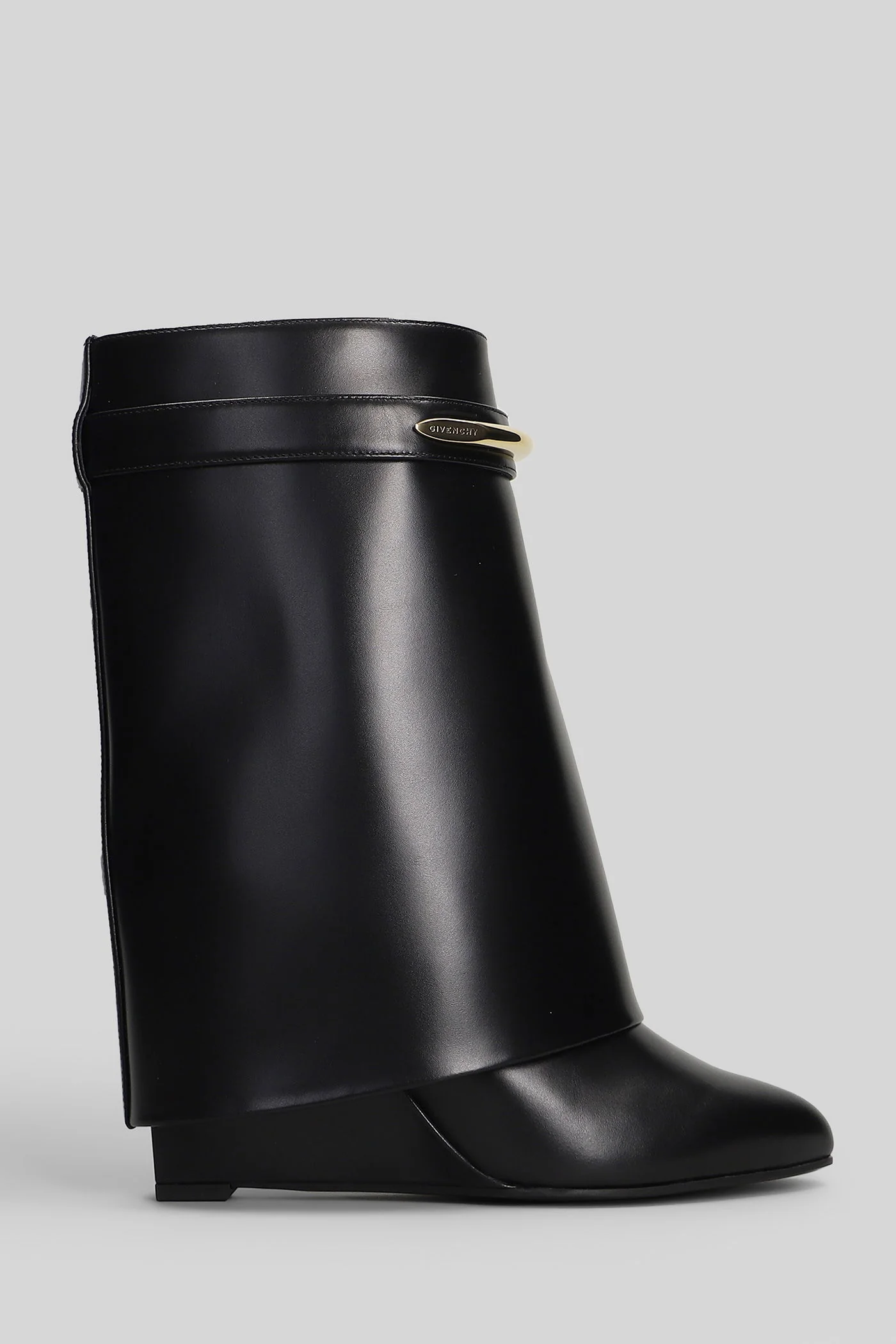 Shark boots 95mm High heels Ankle boots in black leather