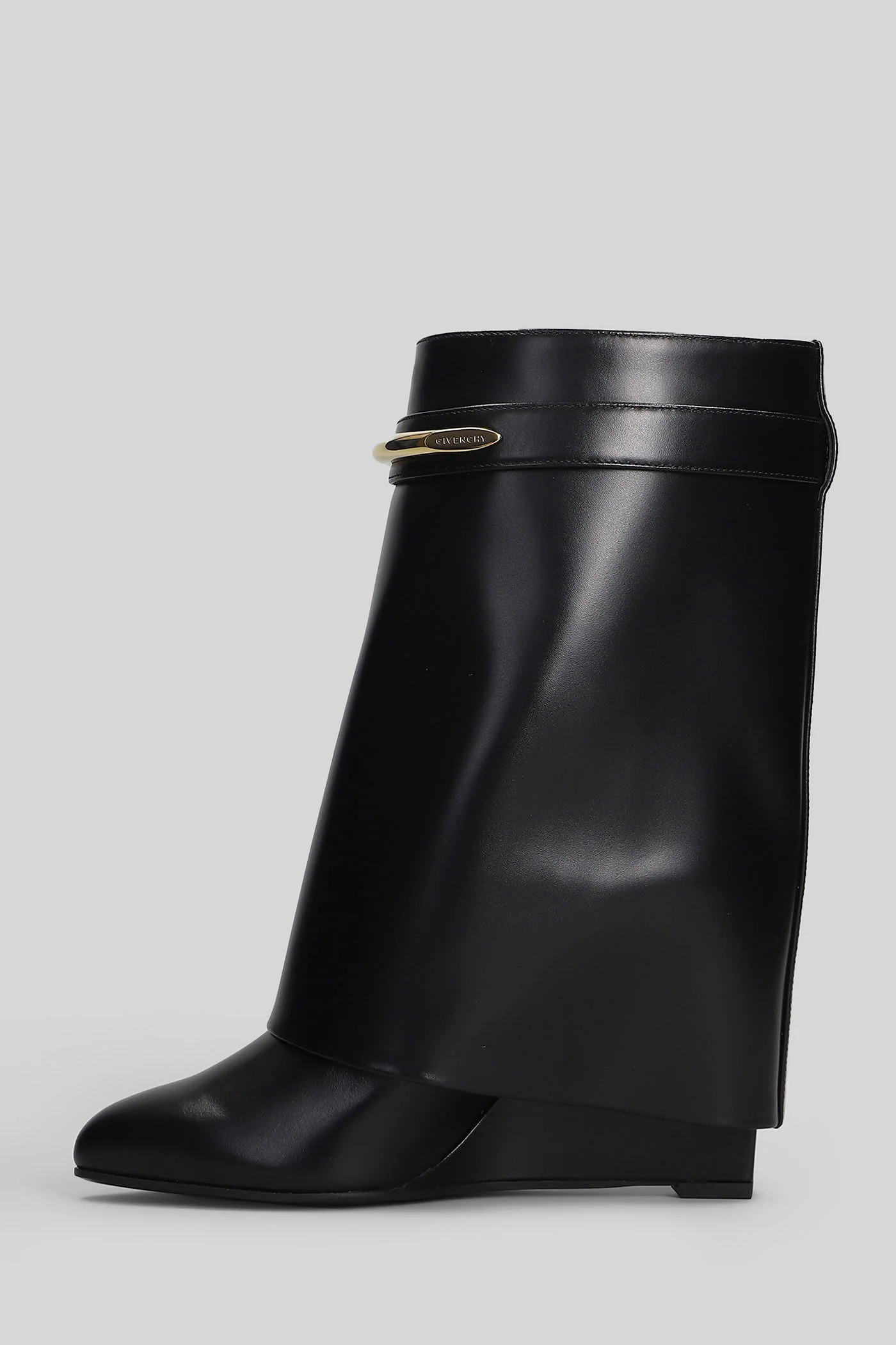 Shark boots 95mm High heels Ankle boots in black leather - Image 3