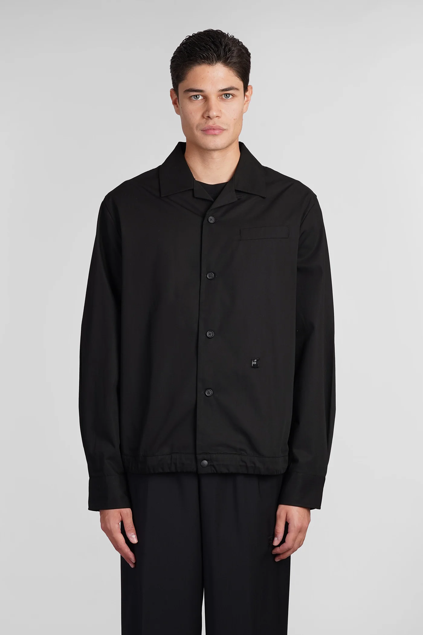 Shirt in black cotton